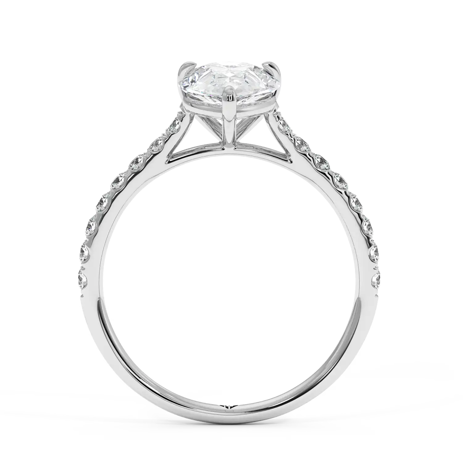 Platinum Poppy Micro Engagement Ring