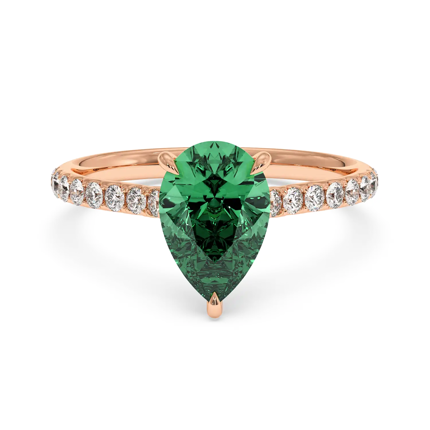 18K Rose Gold Poppy Micro Engagement Ring