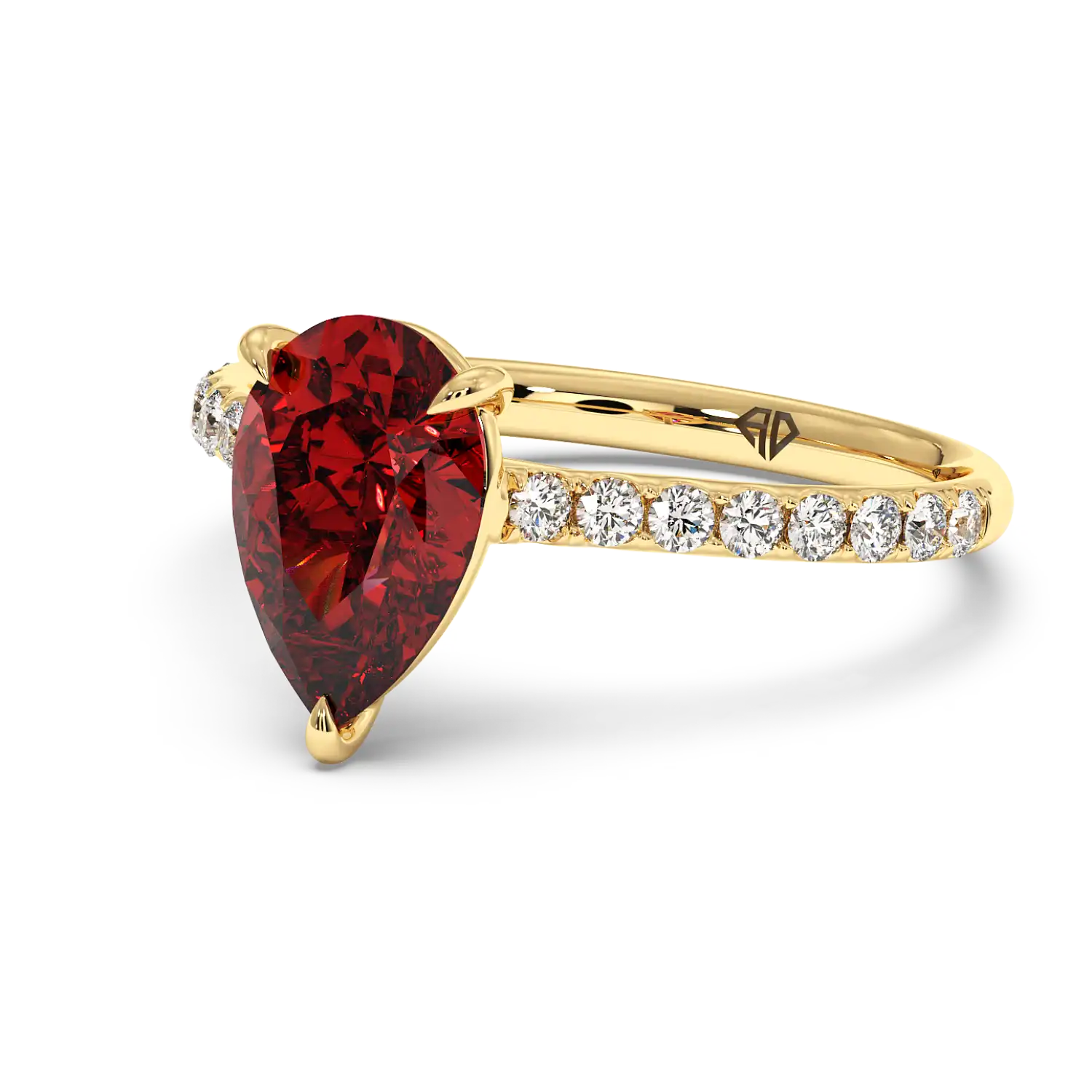 18K Yellow Gold Poppy Micro Engagement Ring