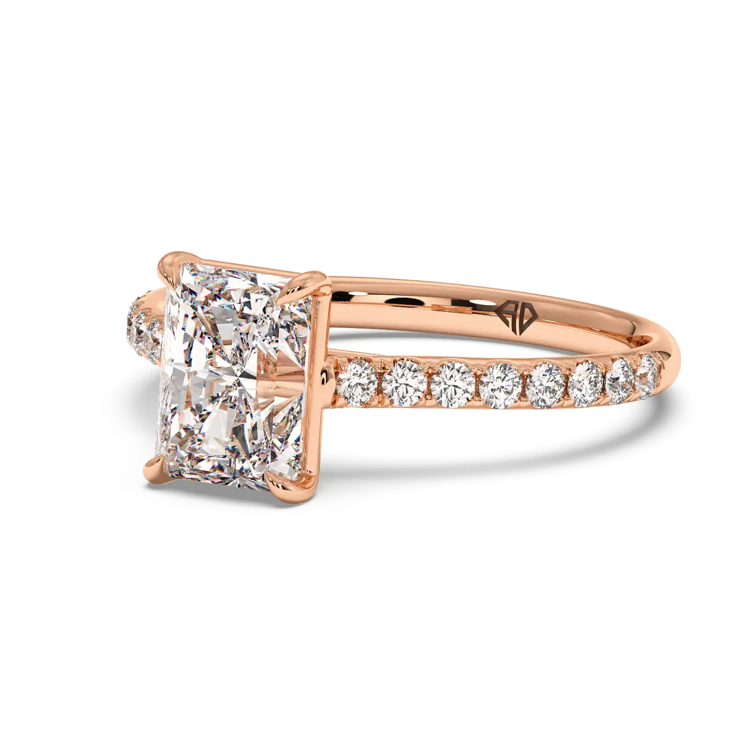 18K Rose Gold Poppy Micro Engagement Ring