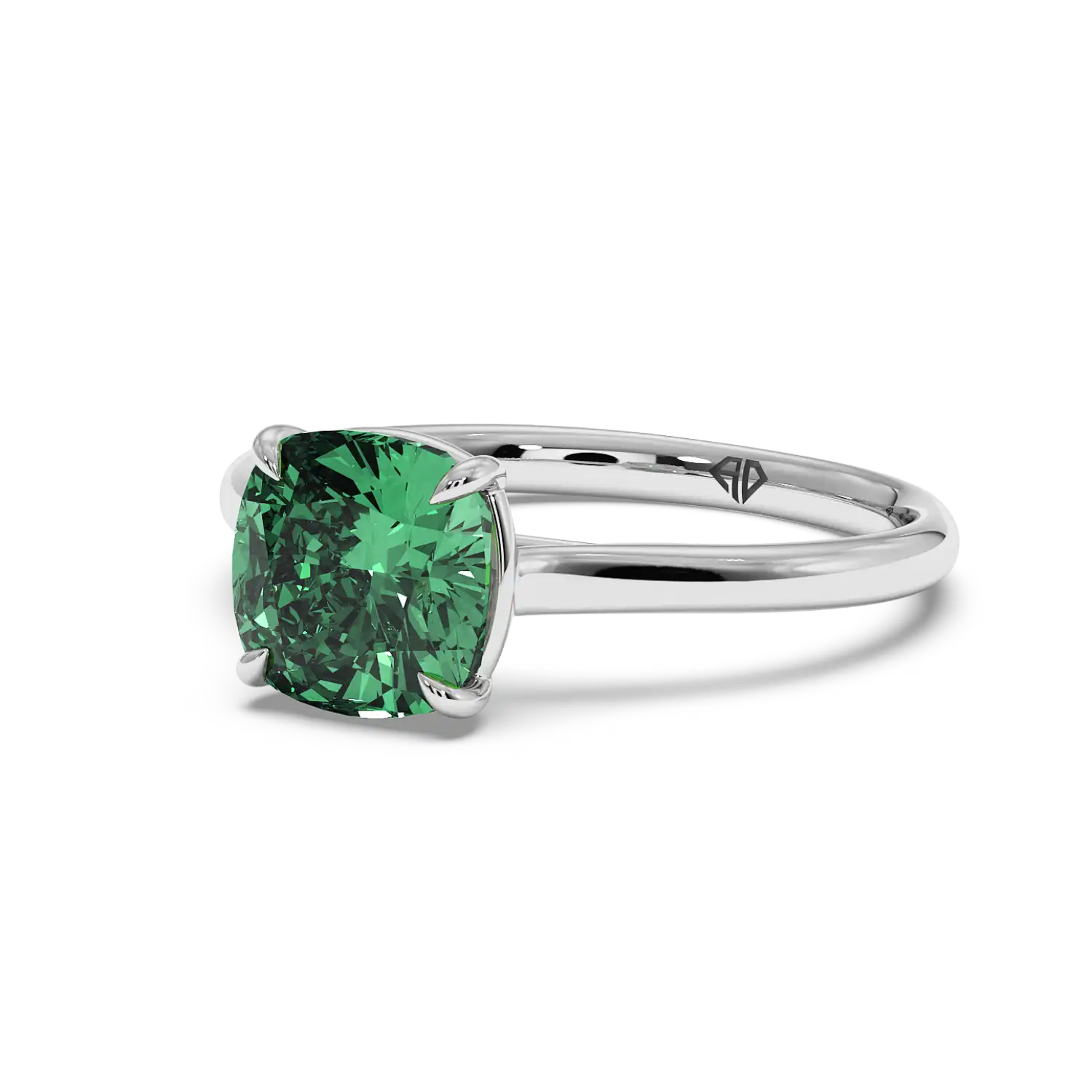 Platinum Poppy Plain Shank Engagement Ring