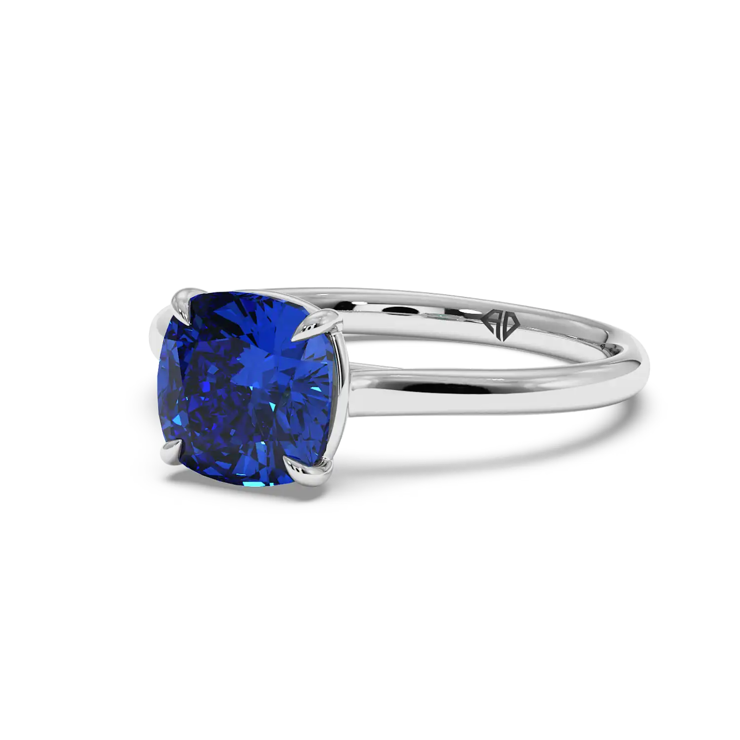 Platinum Poppy Plain Shank Engagement Ring