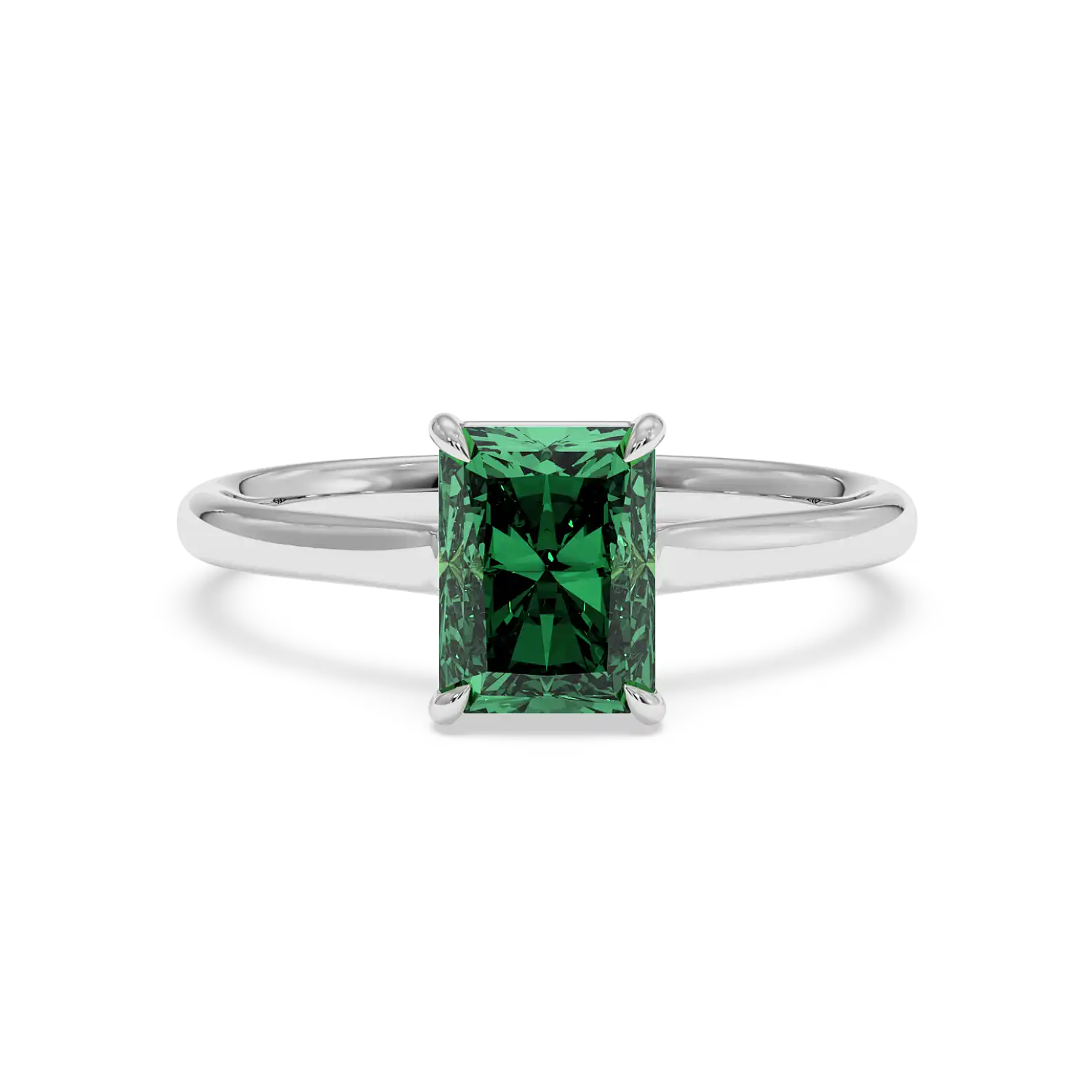 Platinum Poppy Plain Shank Engagement Ring