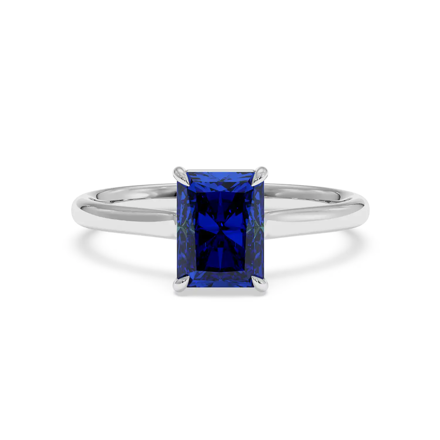 Platinum Poppy Plain Shank Engagement Ring