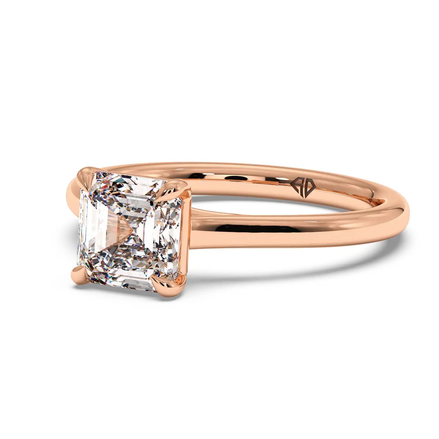 18K Rose Gold Rowen Solitaire Engagement Ring