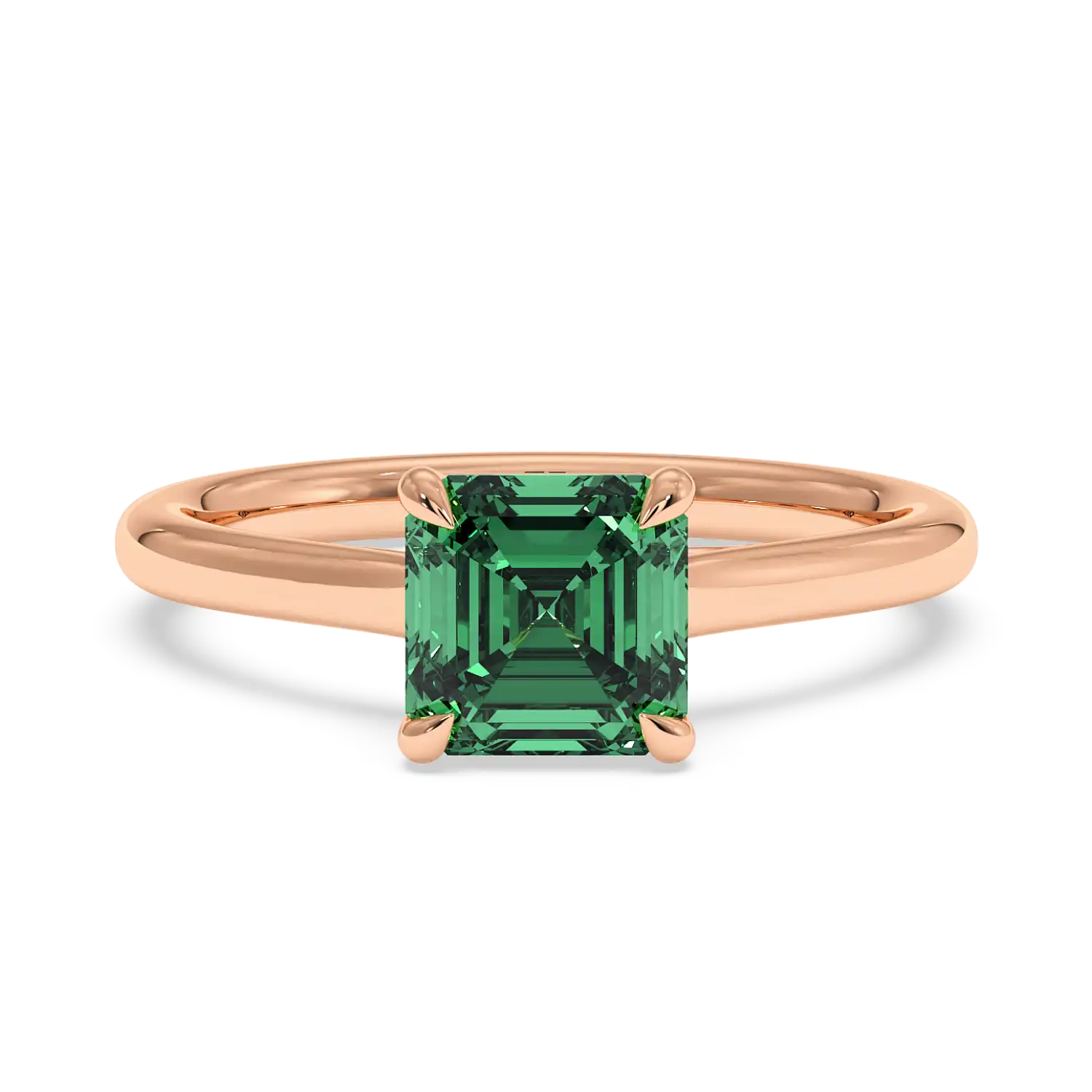 18K Rose Gold Rowen Solitaire Engagement Ring