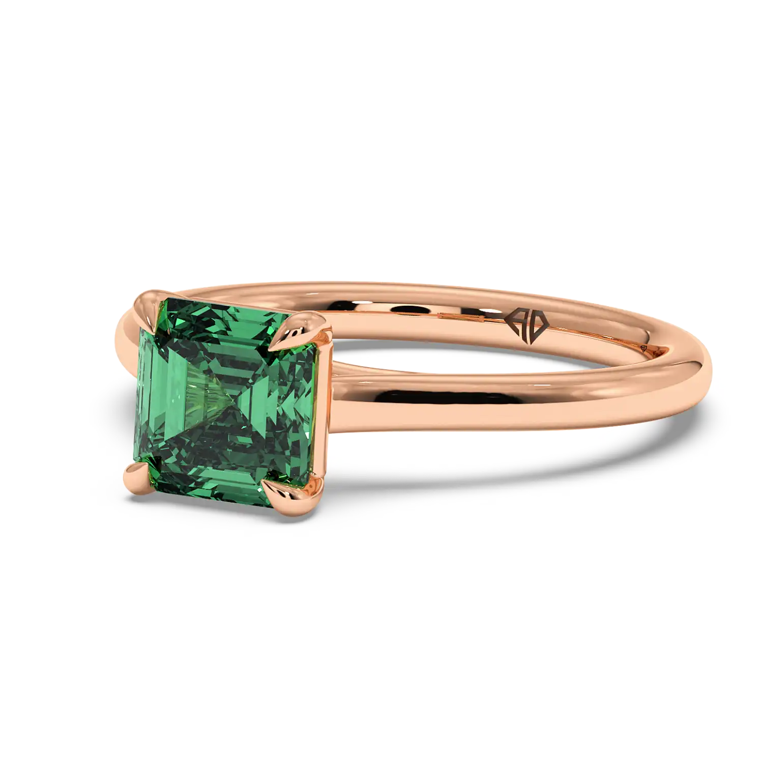 18K Rose Gold Rowen Solitaire Engagement Ring