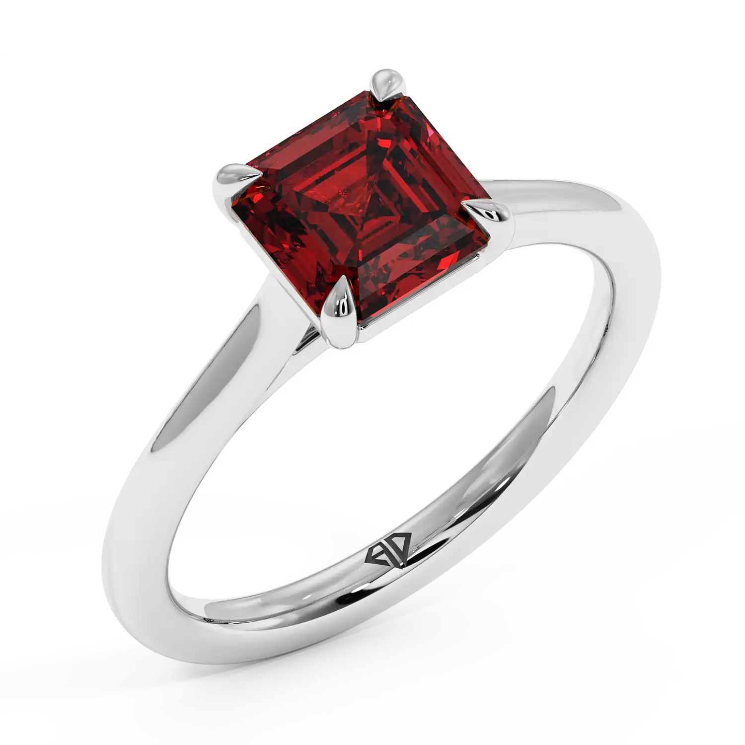 18K White Gold Rowen Solitaire Engagement Ring