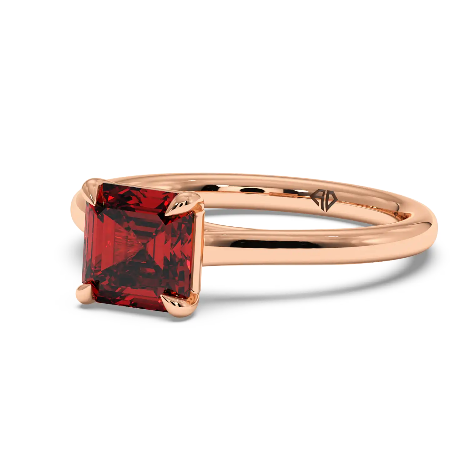 18K Rose Gold Rowen Solitaire Engagement Ring