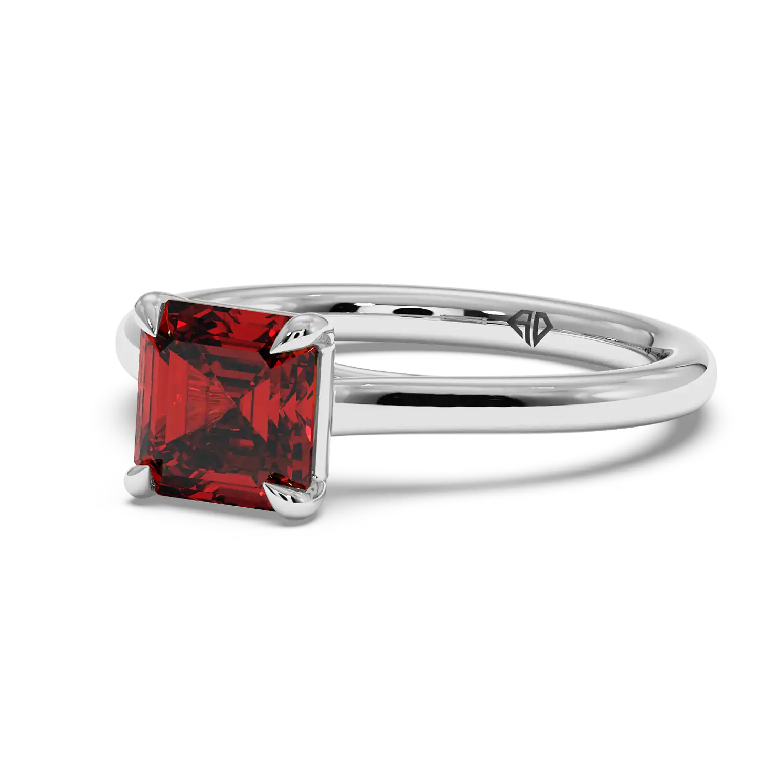 18K White Gold Rowen Solitaire Engagement Ring