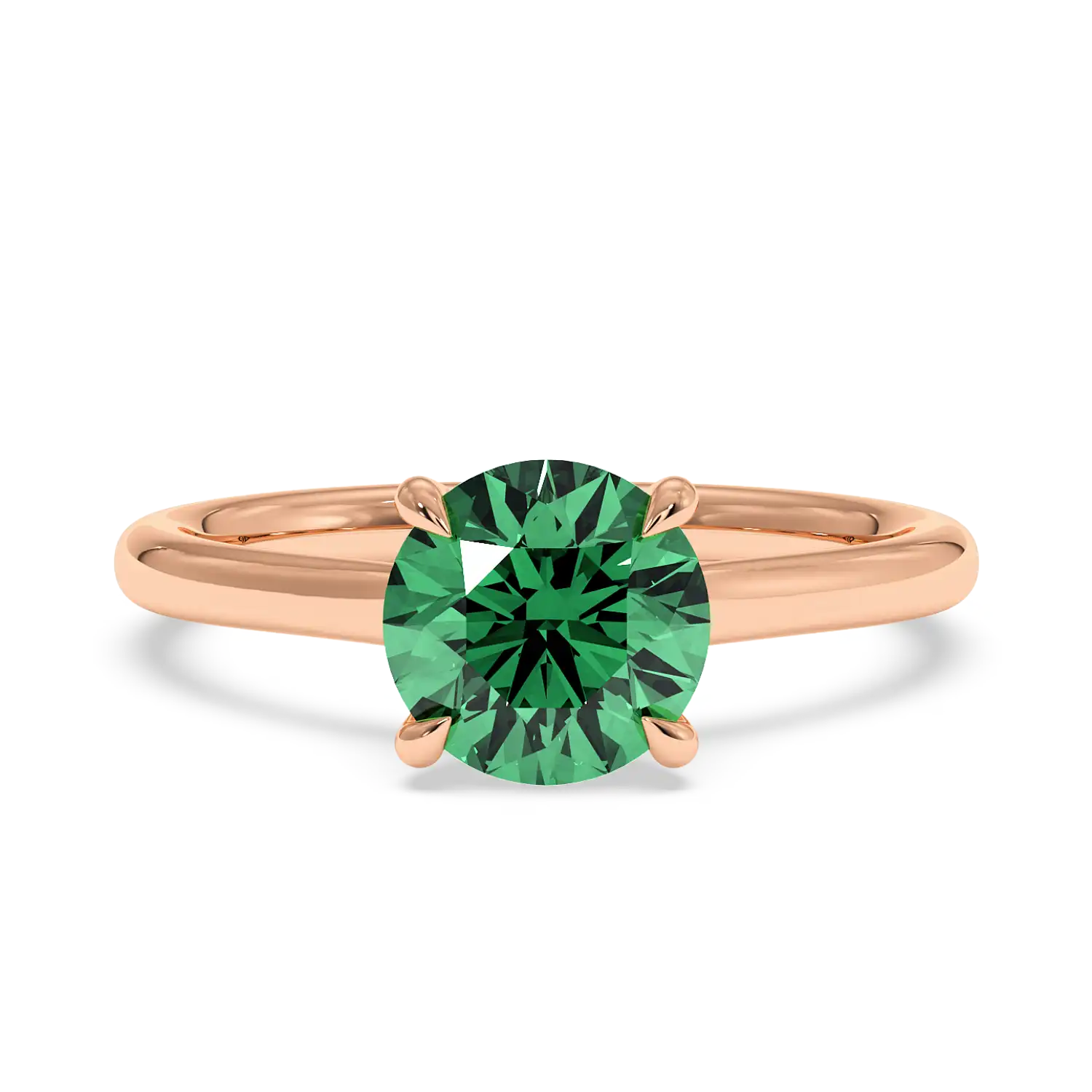 18K Rose Gold Rowen Solitaire Engagement Ring