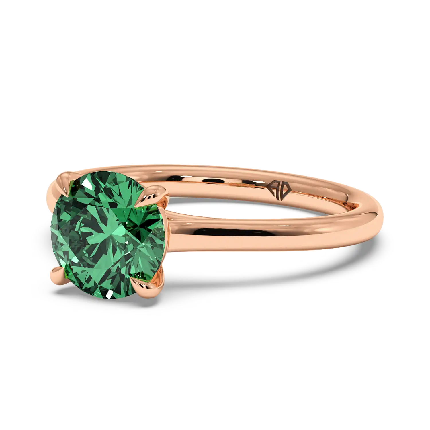 18K Rose Gold Rowen Solitaire Engagement Ring