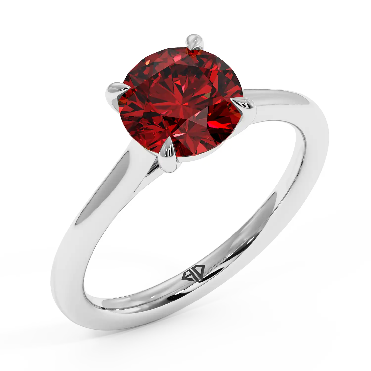 18K White Gold Rowen Solitaire Engagement Ring