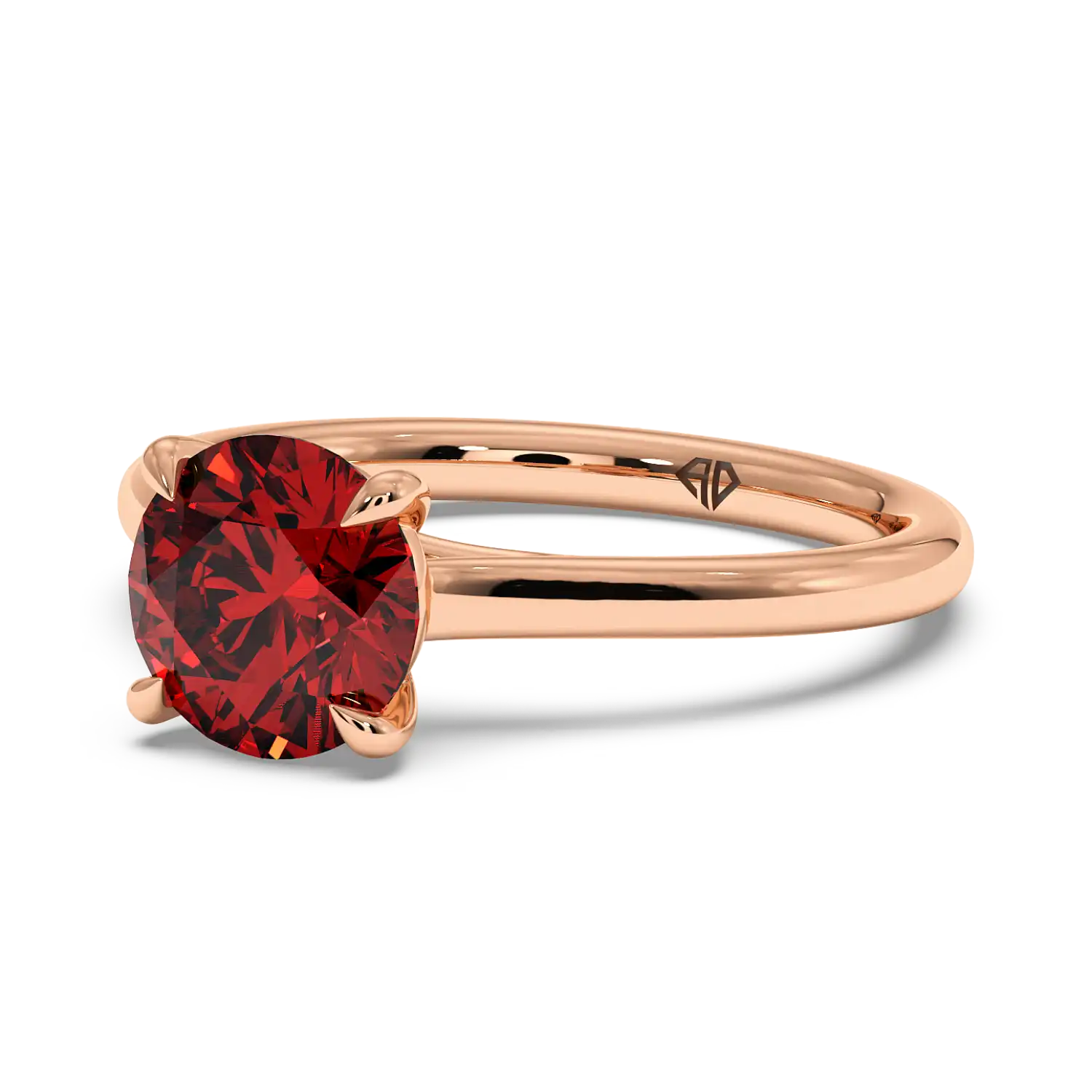18K Rose Gold Rowen Solitaire Engagement Ring