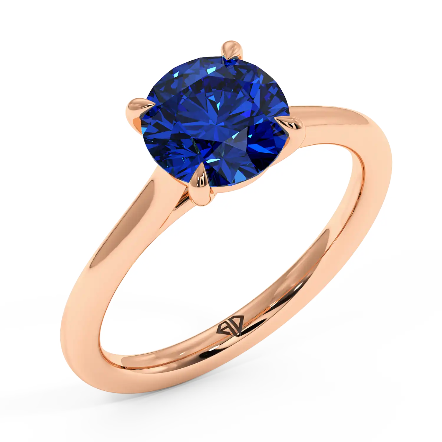 18K Rose Gold Rowen Solitaire Engagement Ring