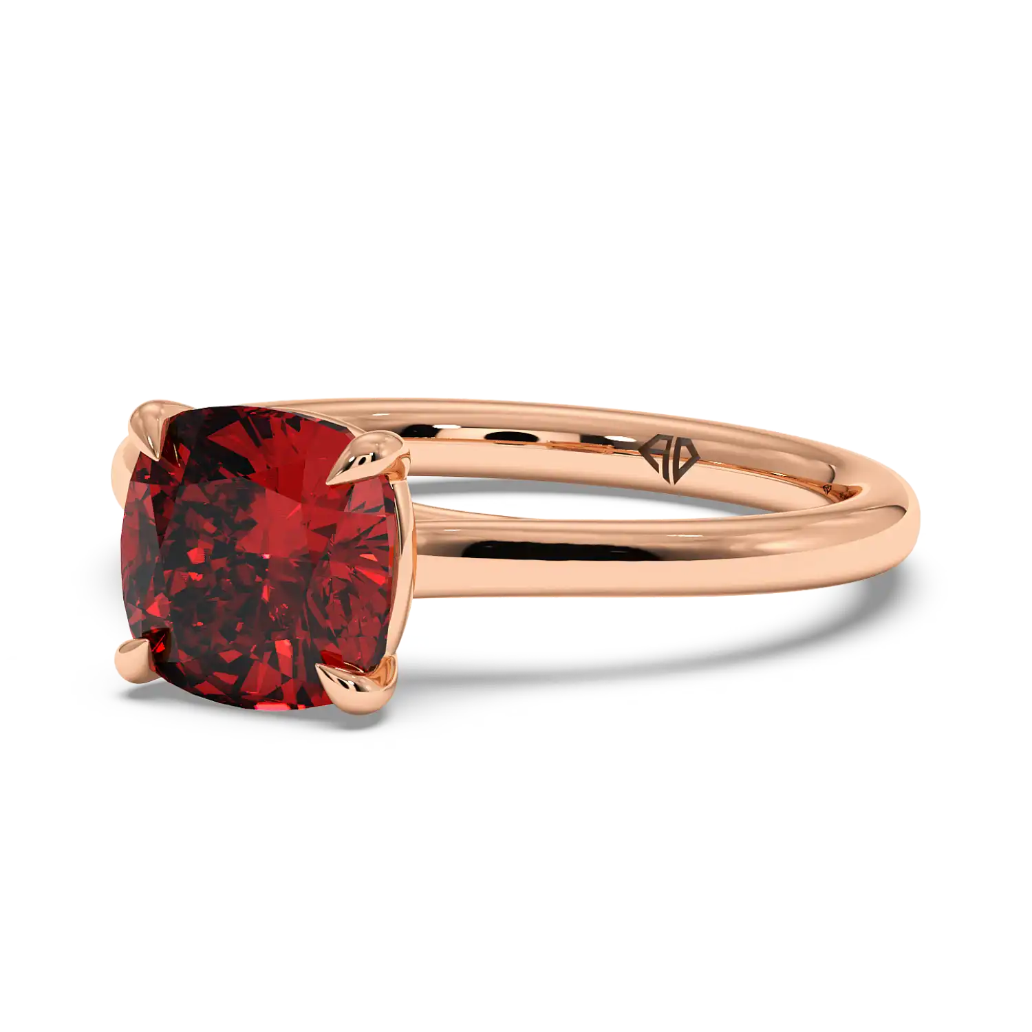 18K Rose Gold Rowen Solitaire Engagement Ring