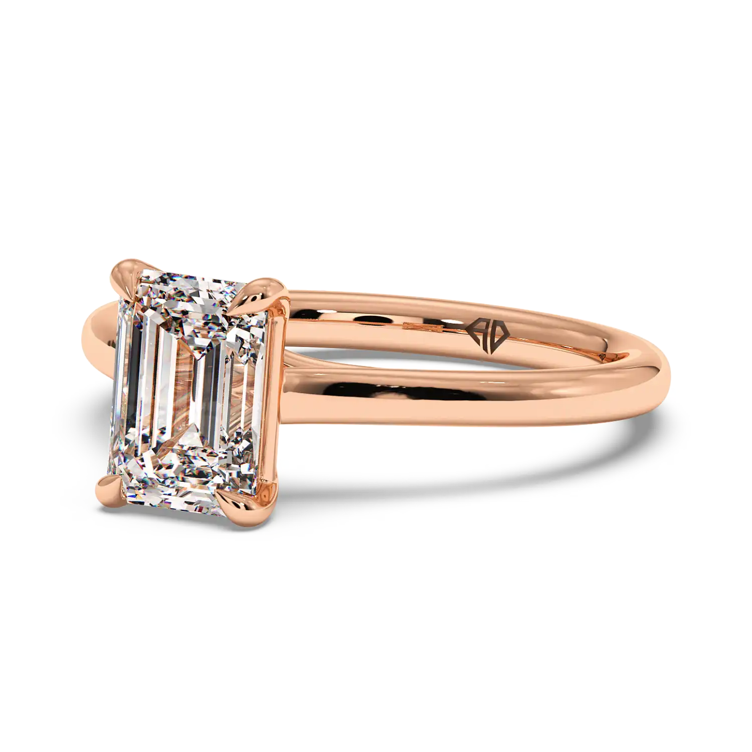 18K Rose Gold Rowen Solitaire Engagement Ring