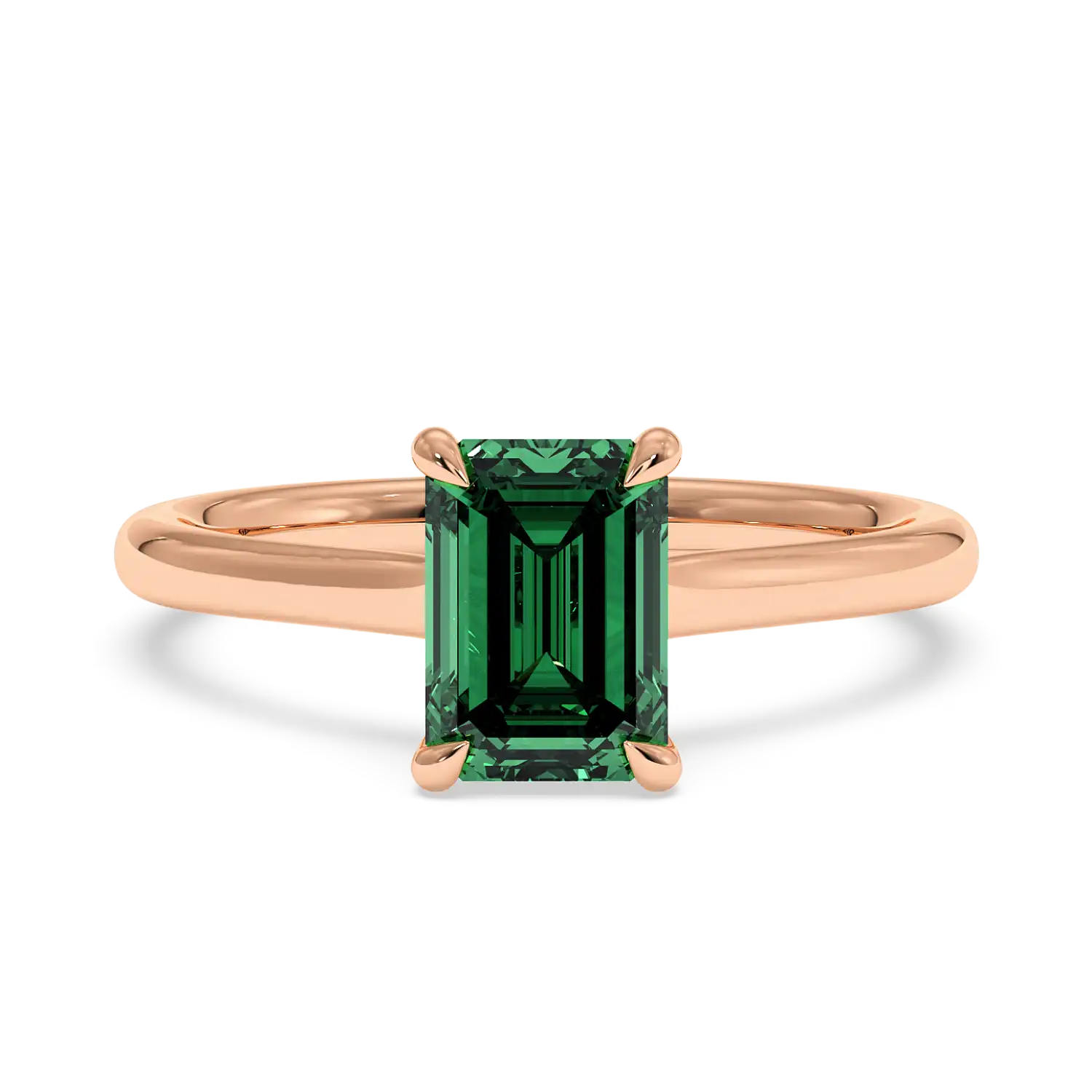 18K Rose Gold Rowen Solitaire Engagement Ring