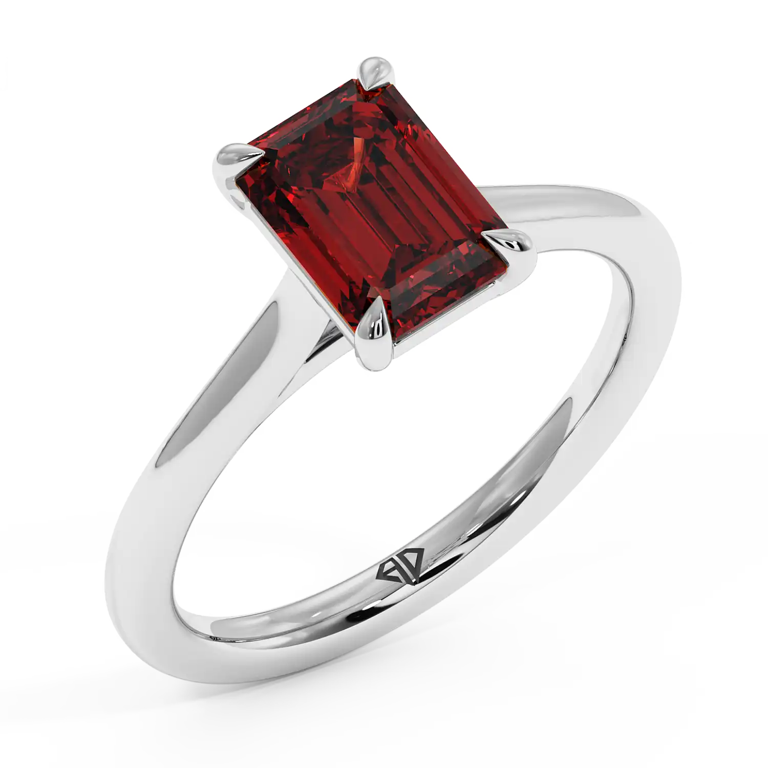 18K White Gold Rowen Solitaire Engagement Ring