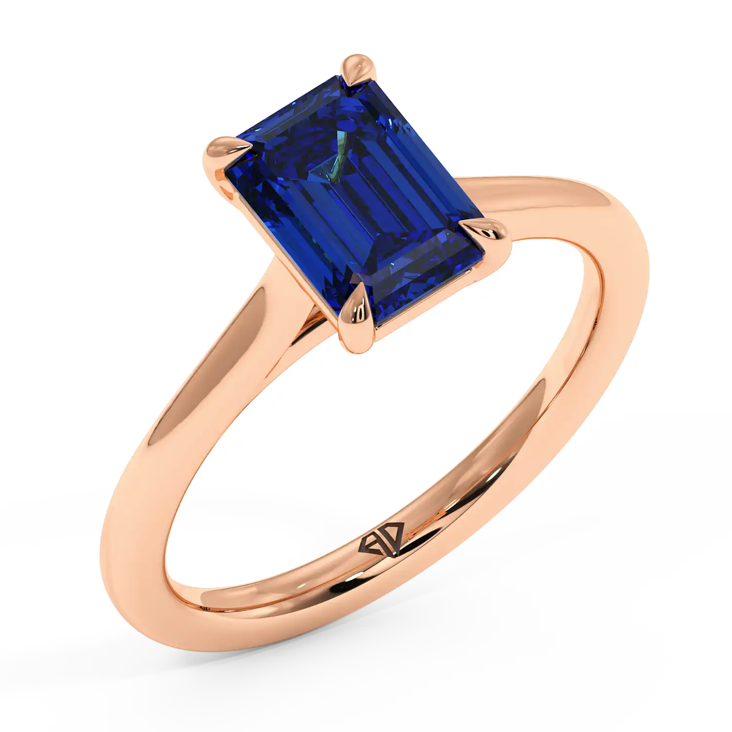 18K Rose Gold Rowen Solitaire Engagement Ring