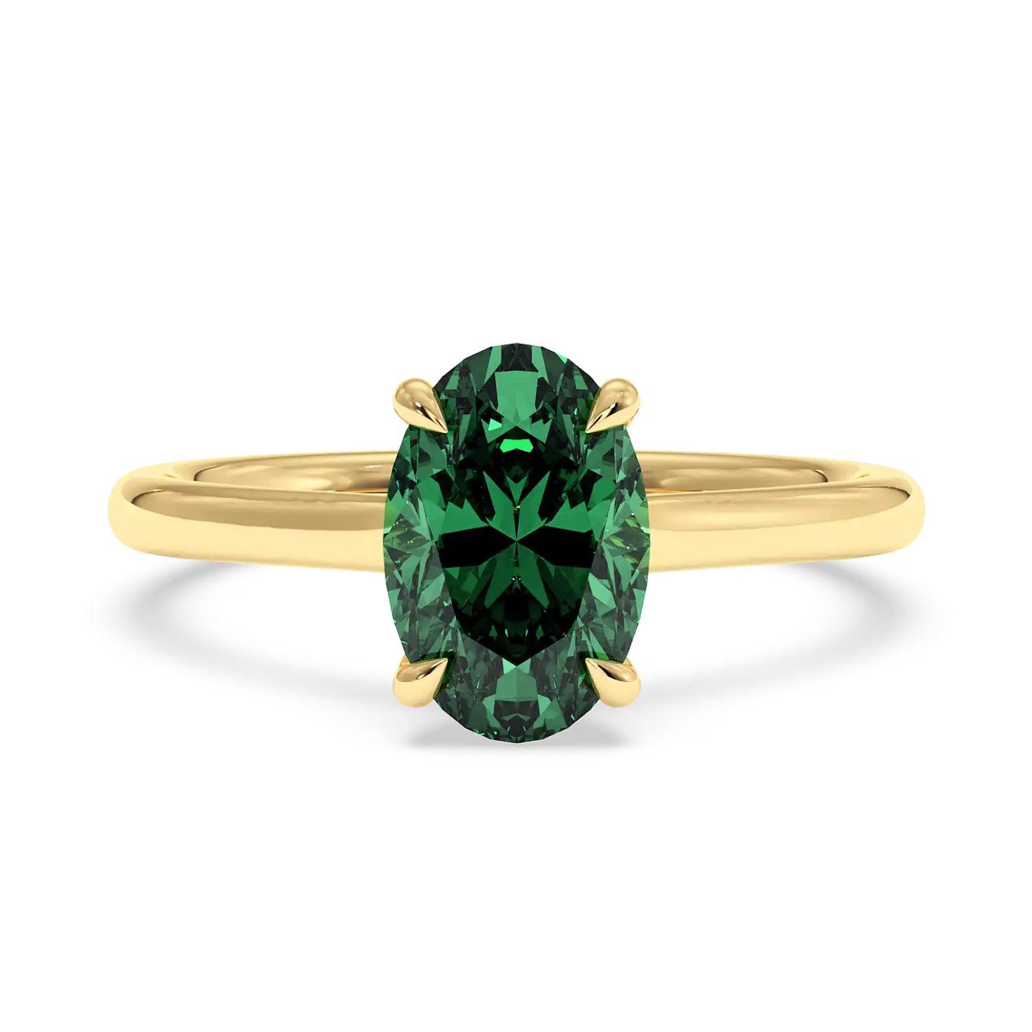 18K Yellow Gold Rowen Solitaire Engagement Ring