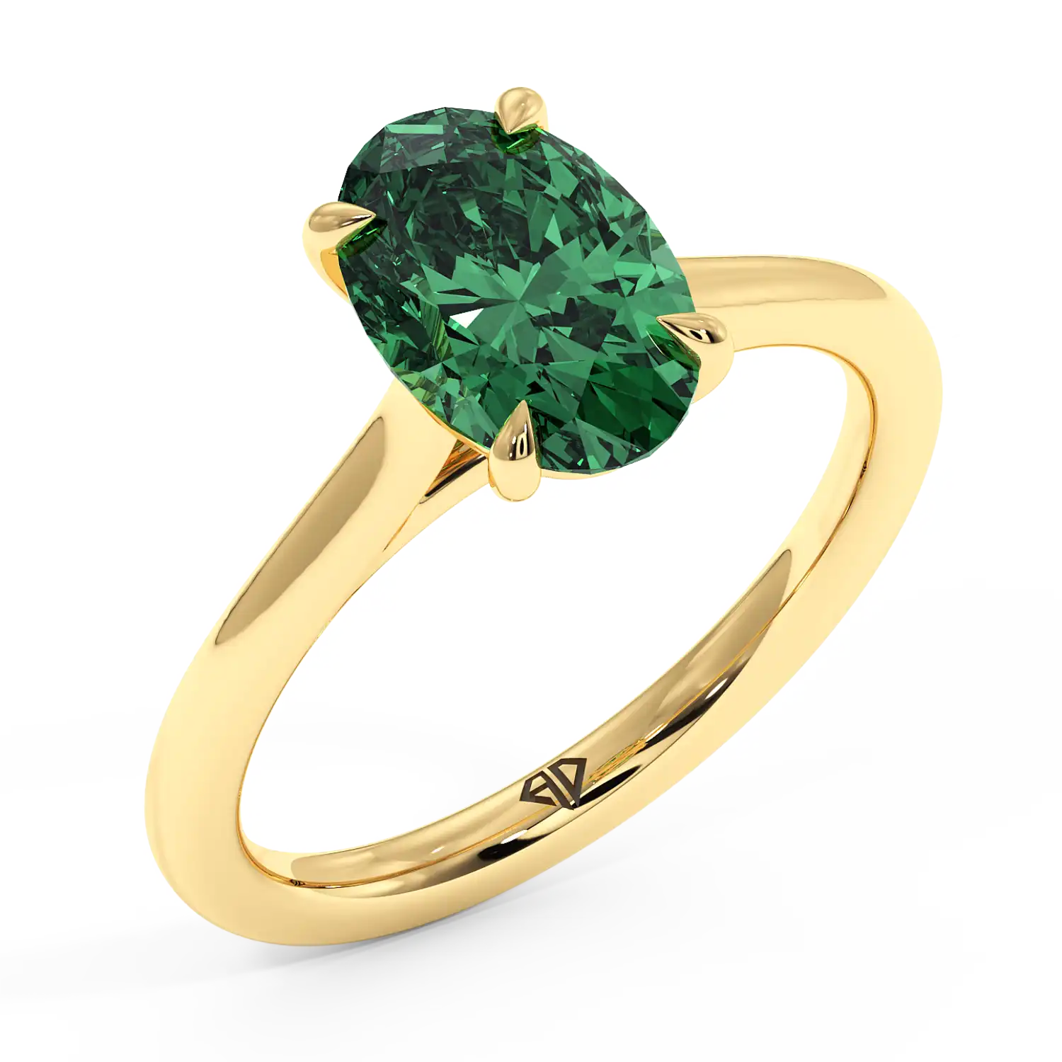 18K Yellow Gold Rowen Solitaire Engagement Ring
