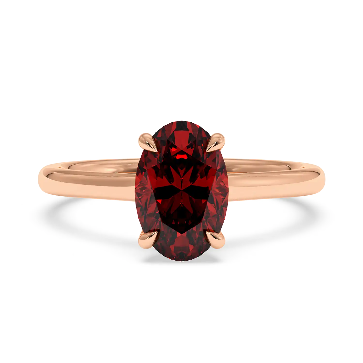 18K Rose Gold Rowen Solitaire Engagement Ring