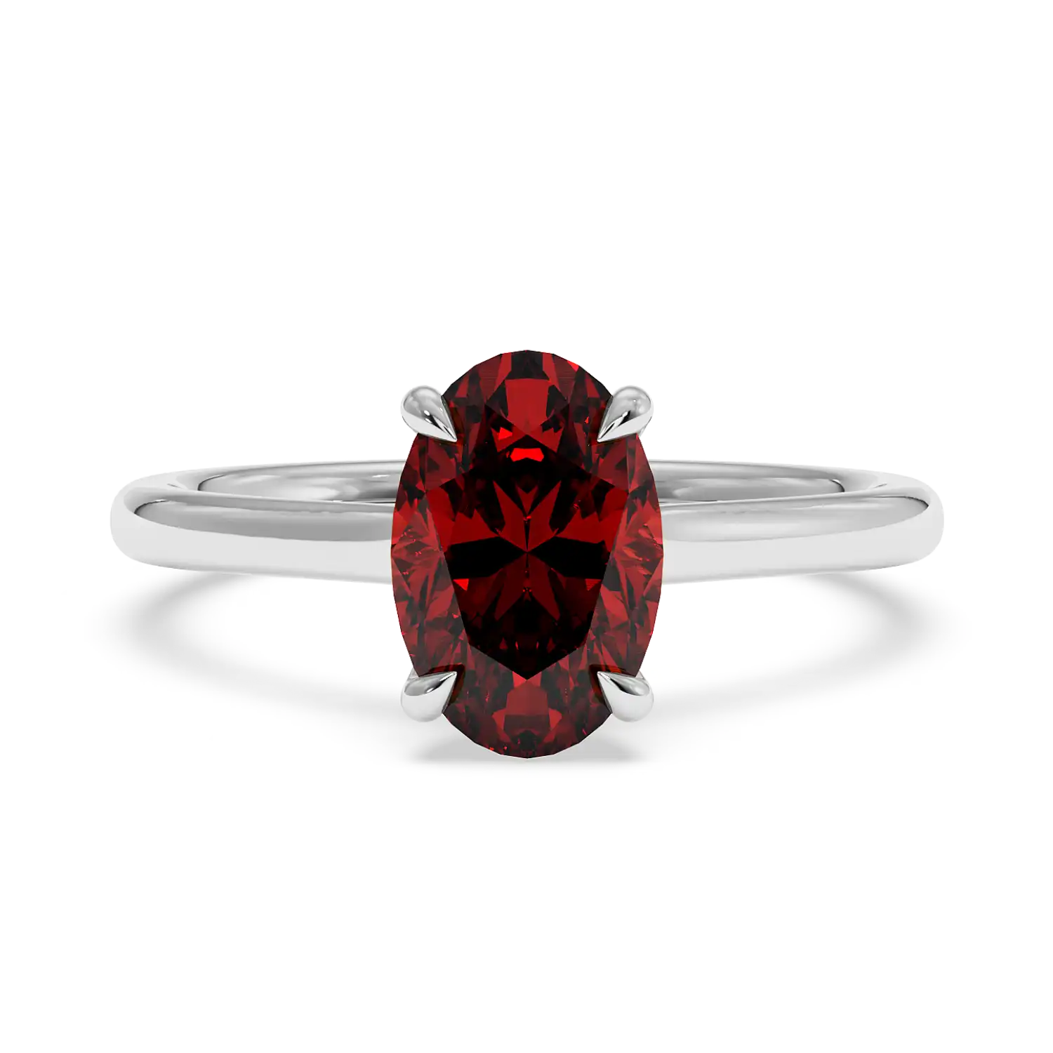 18K White Gold Rowen Solitaire Engagement Ring