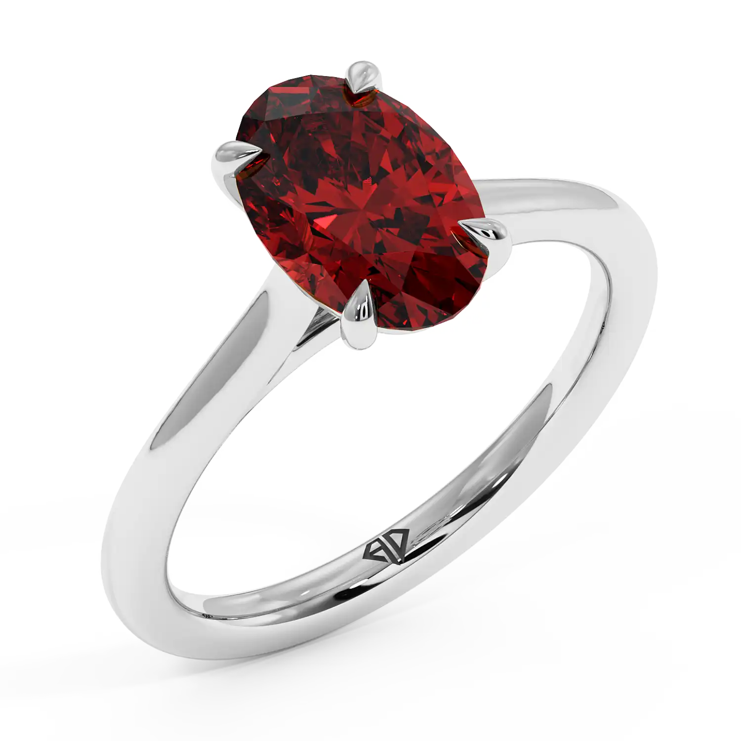 18K White Gold Rowen Solitaire Engagement Ring