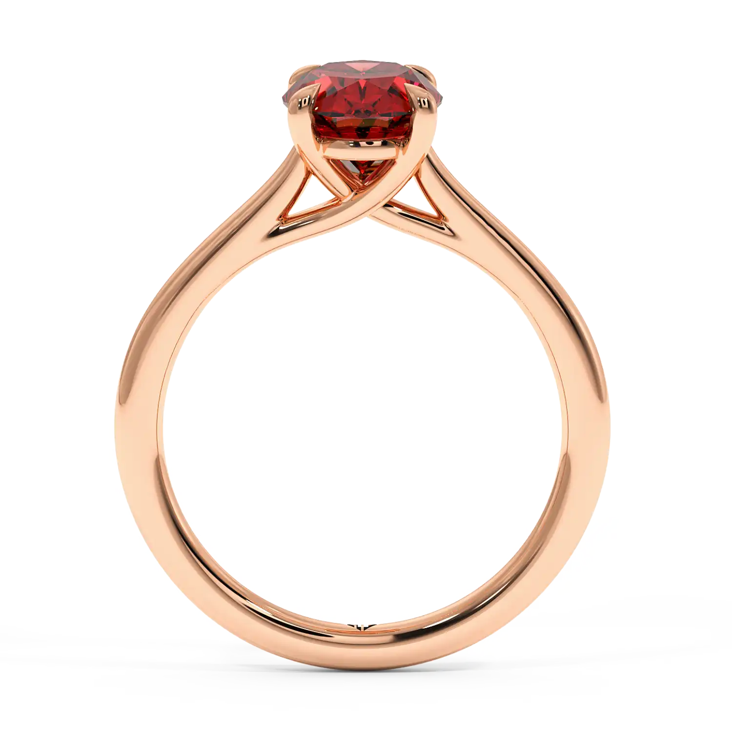 18K Rose Gold Rowen Solitaire Engagement Ring
