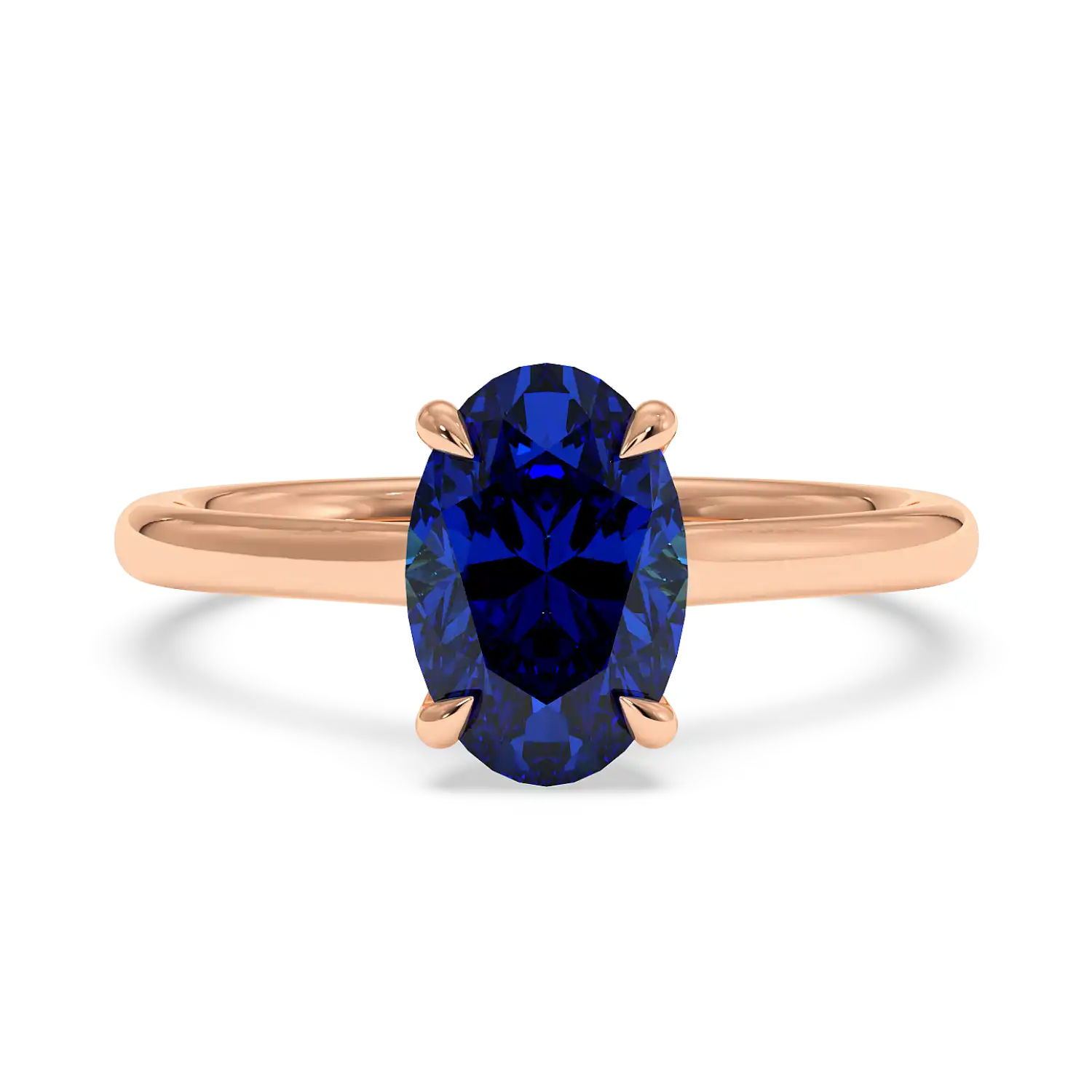 18K Rose Gold Rowen Solitaire Engagement Ring