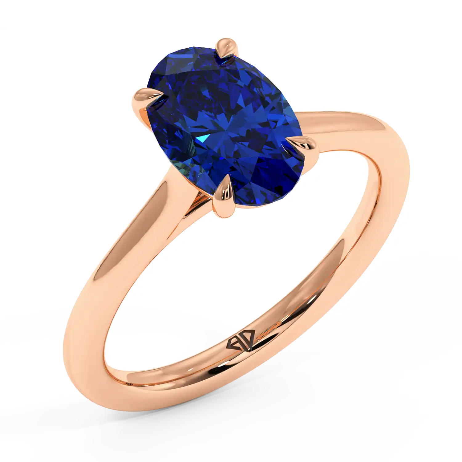 18K Rose Gold Rowen Solitaire Engagement Ring