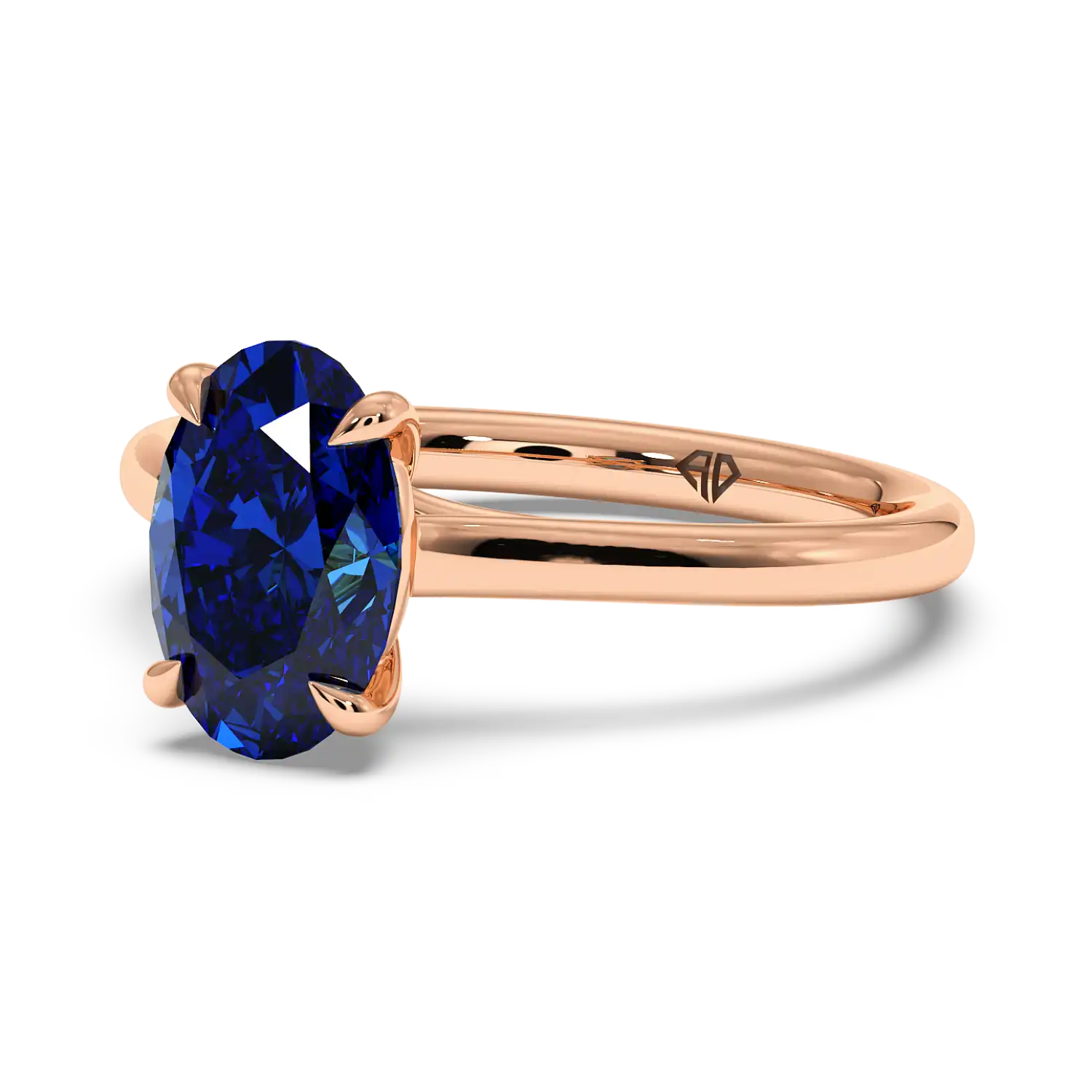 18K Rose Gold Rowen Solitaire Engagement Ring