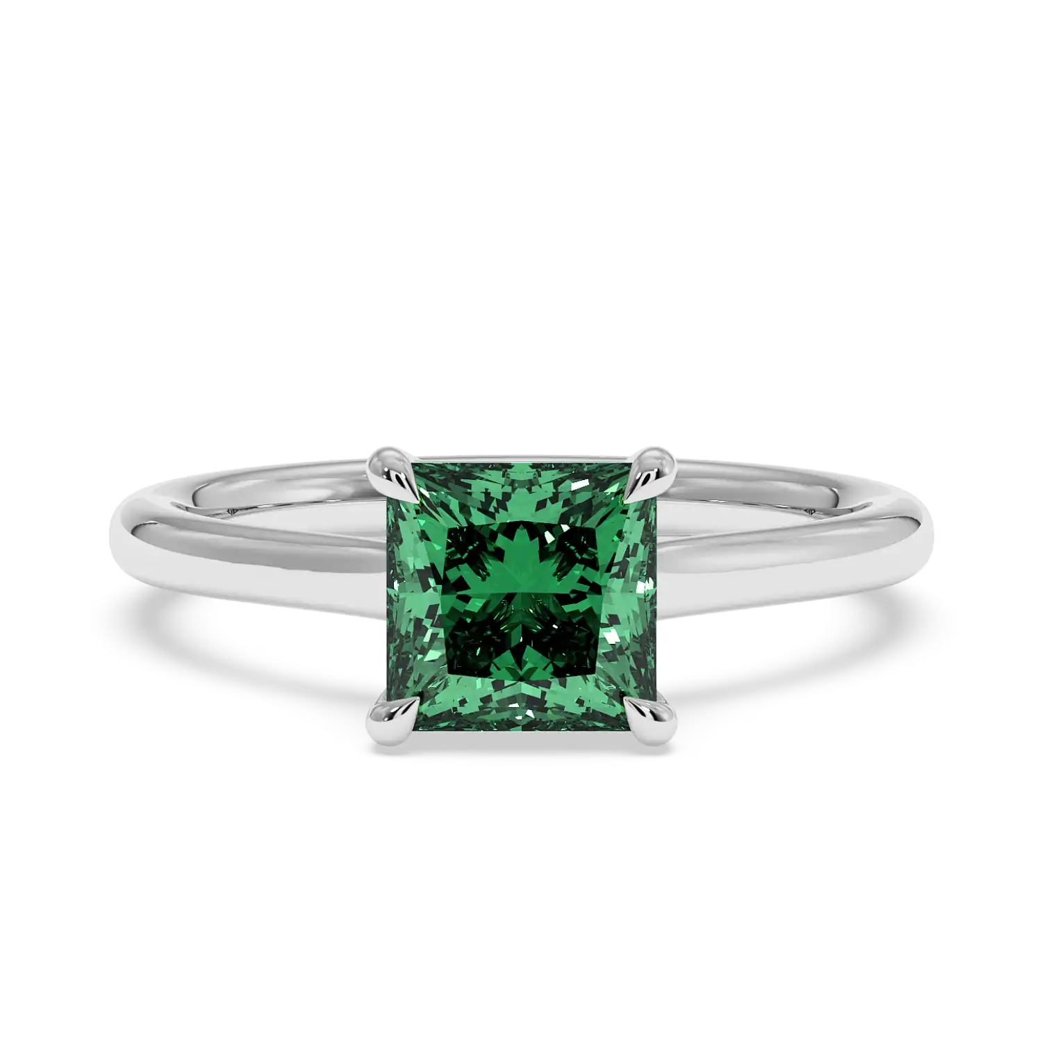 18K White Gold Rowen Solitaire Engagement Ring