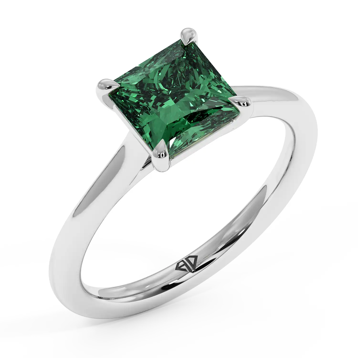 18K White Gold Rowen Solitaire Engagement Ring