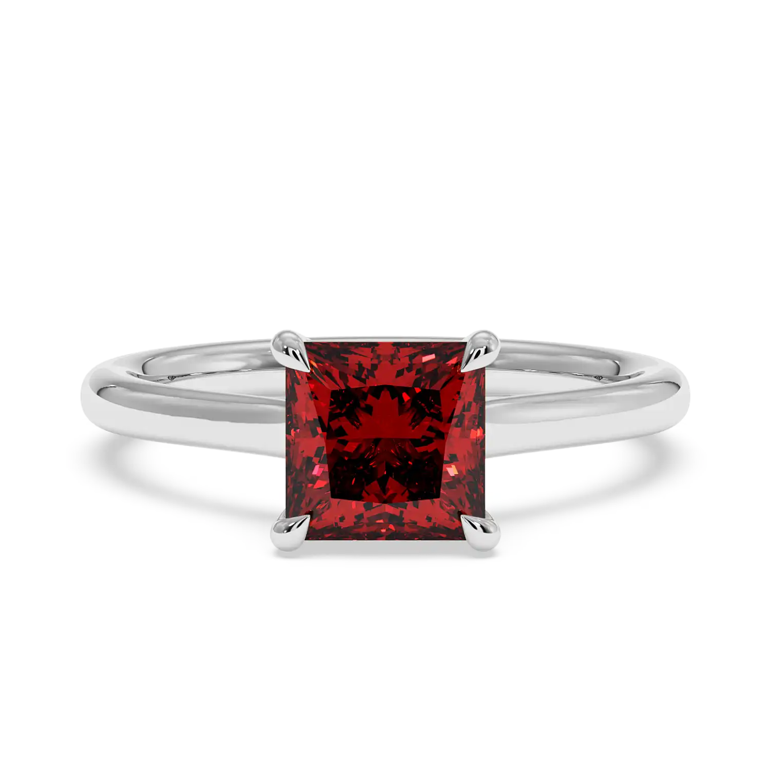 18K White Gold Rowen Solitaire Engagement Ring