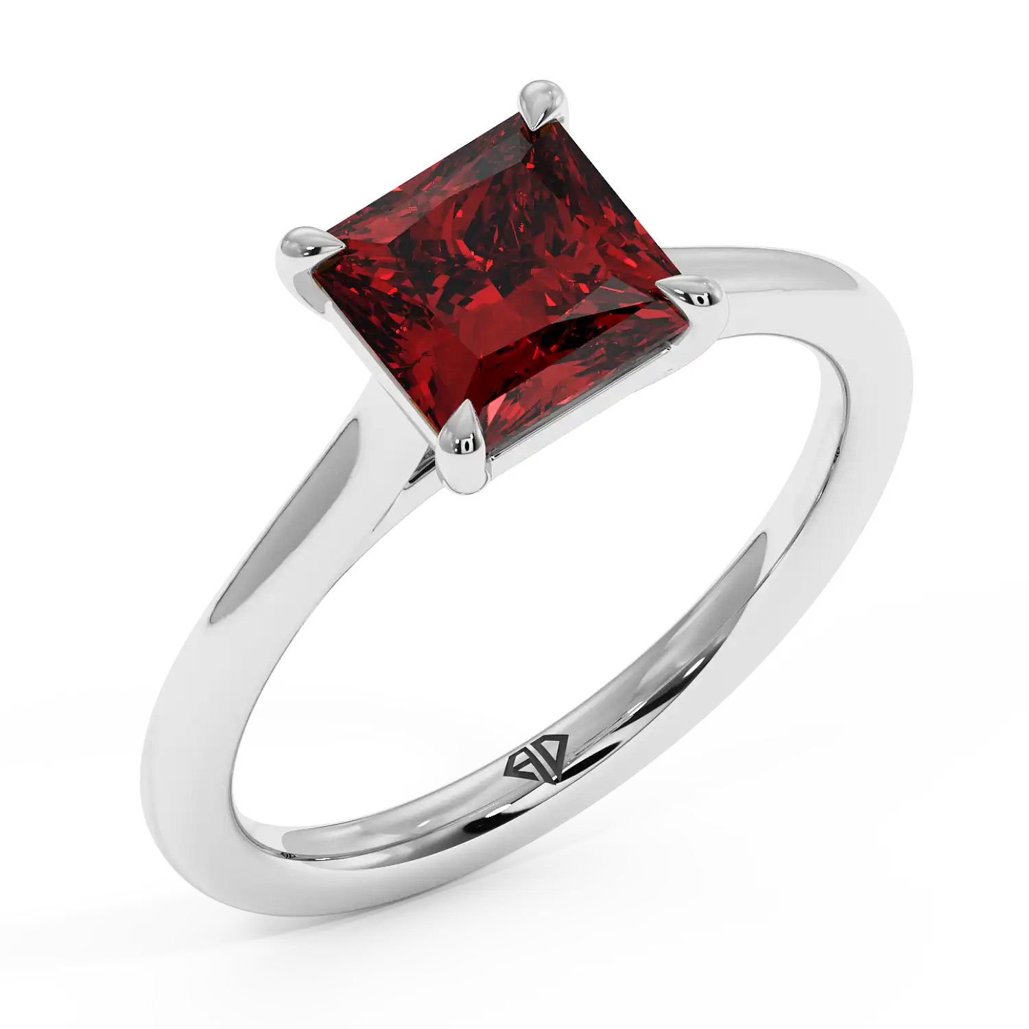 18K White Gold Rowen Solitaire Engagement Ring