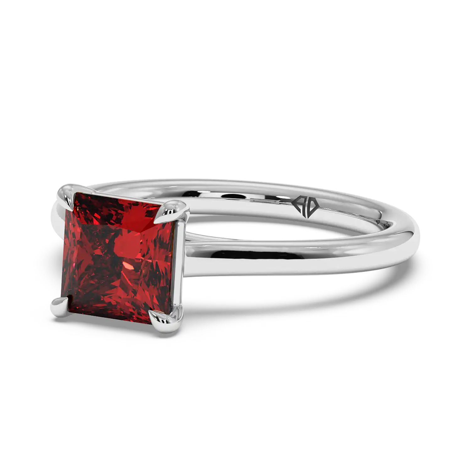 18K White Gold Rowen Solitaire Engagement Ring