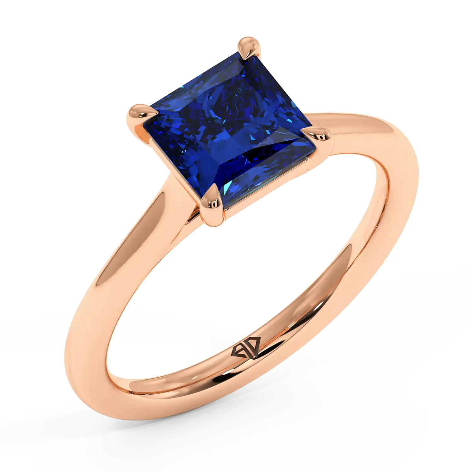 18K Rose Gold Rowen Solitaire Engagement Ring