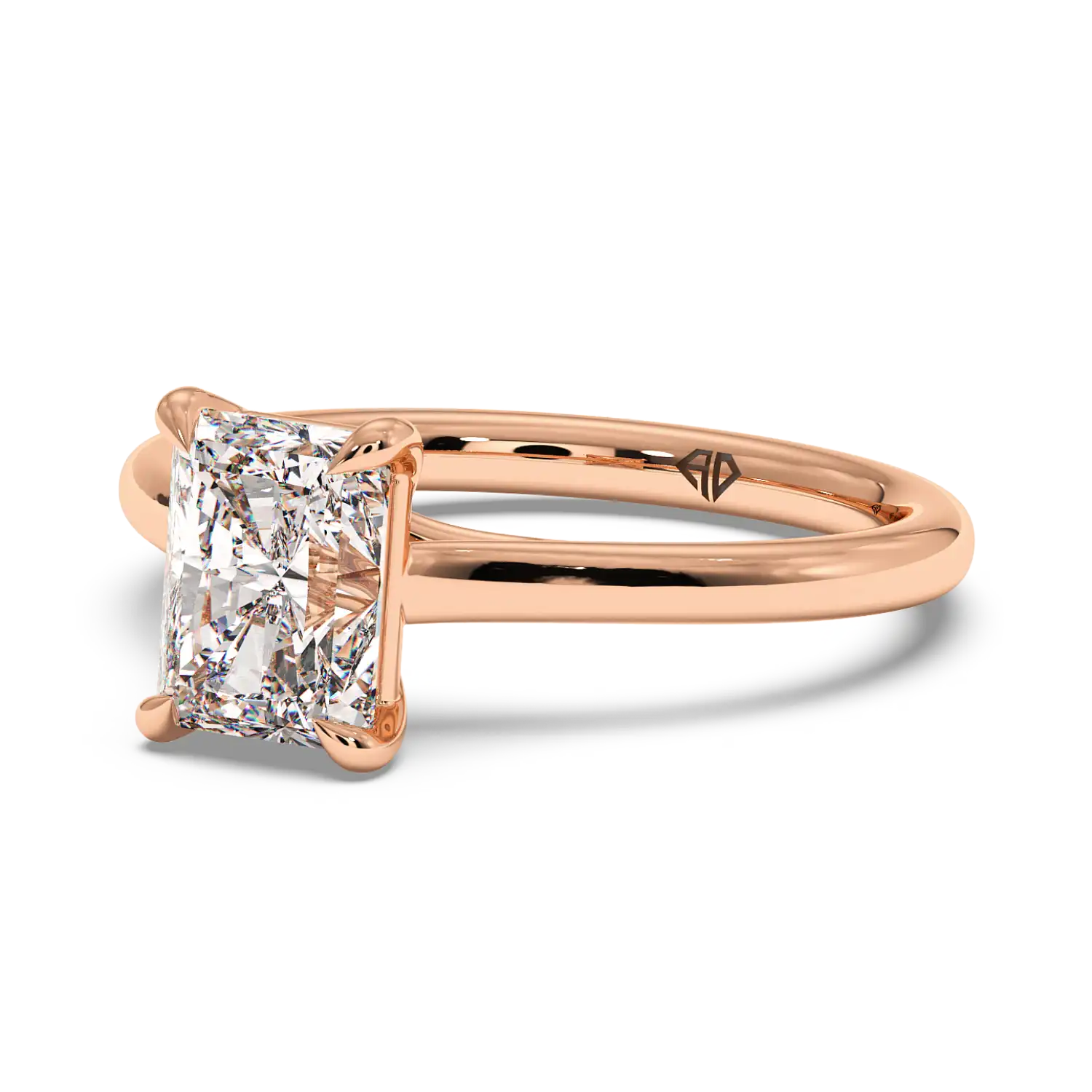 18K Rose Gold Rowen Solitaire Engagement Ring