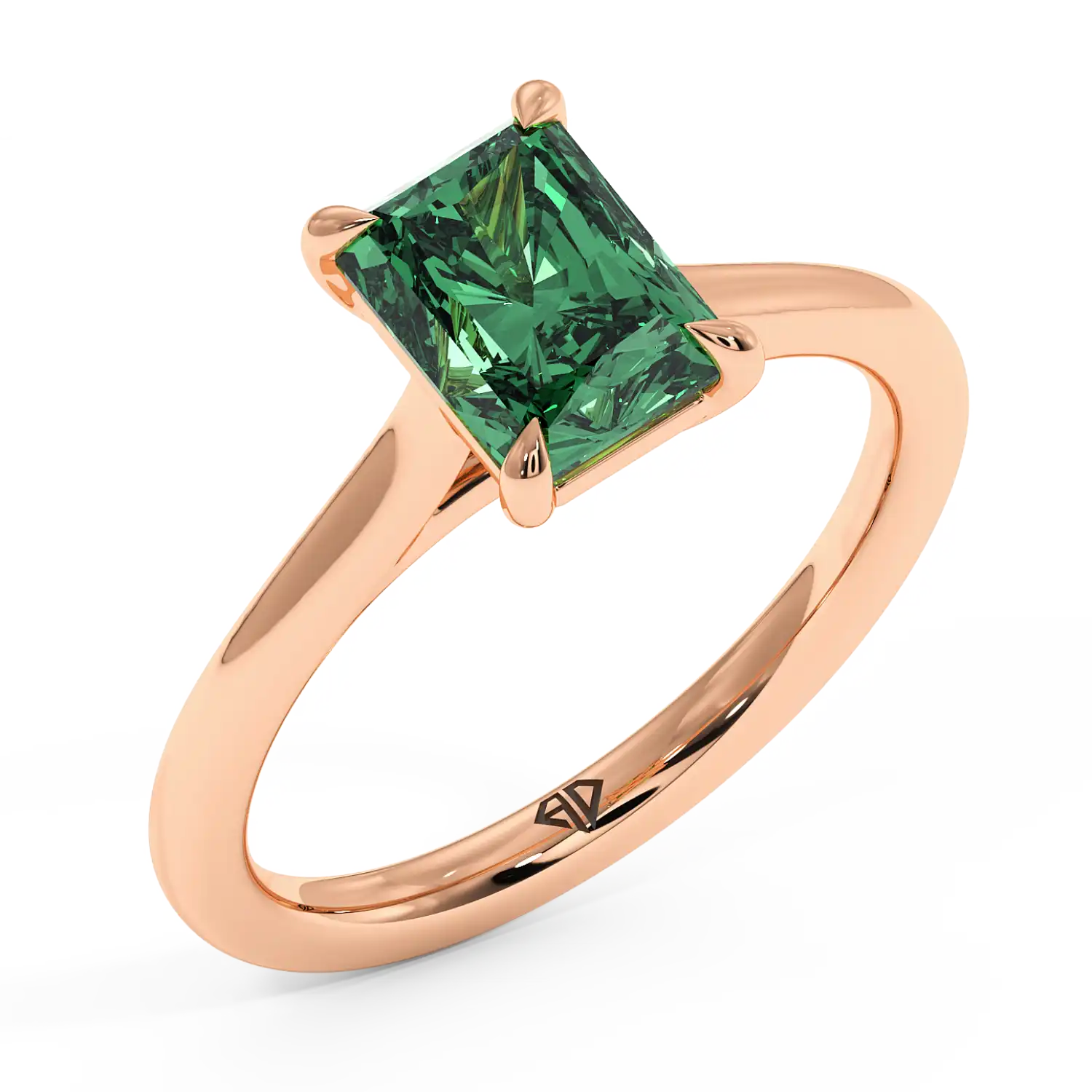 18K Rose Gold Rowen Solitaire Engagement Ring