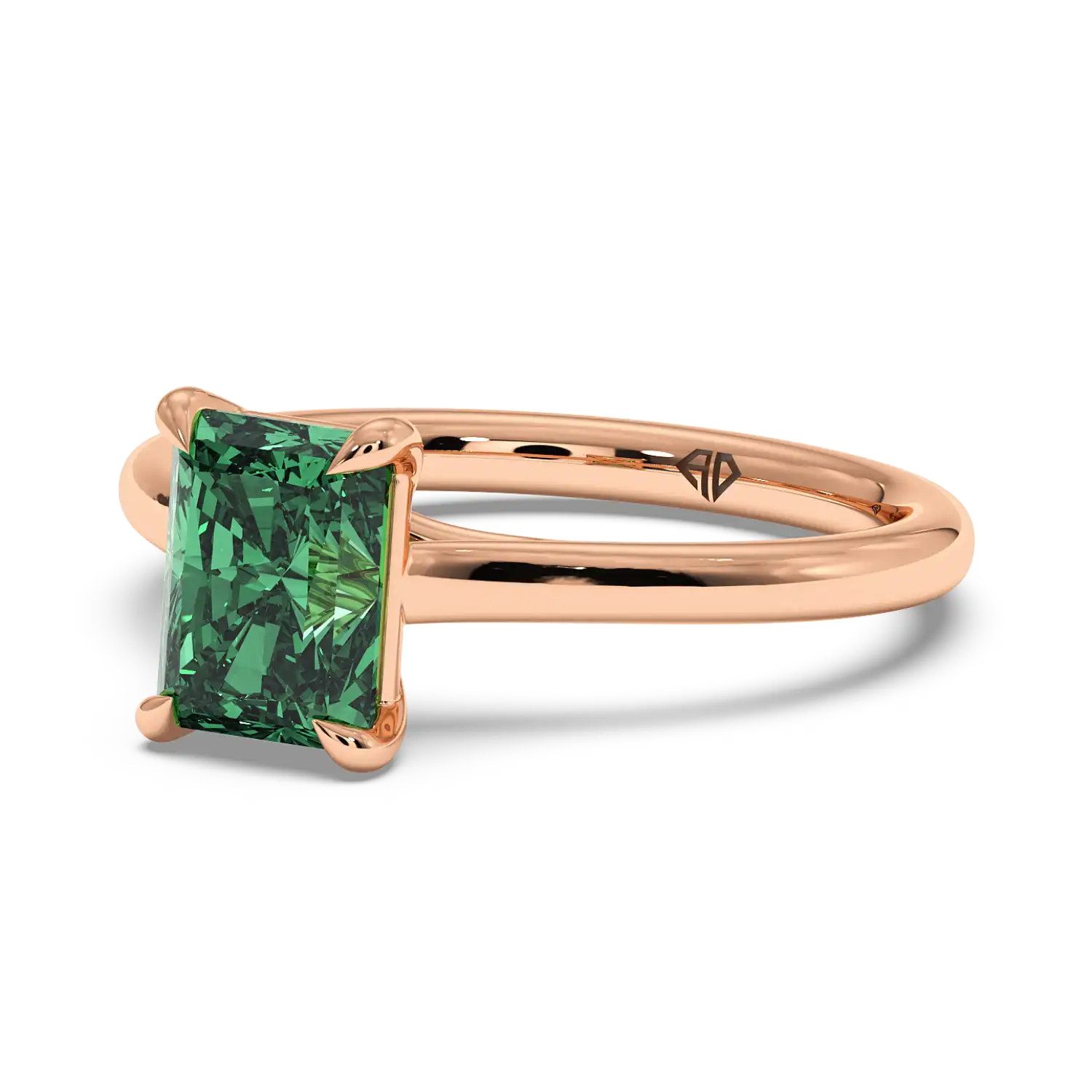 18K Rose Gold Rowen Solitaire Engagement Ring