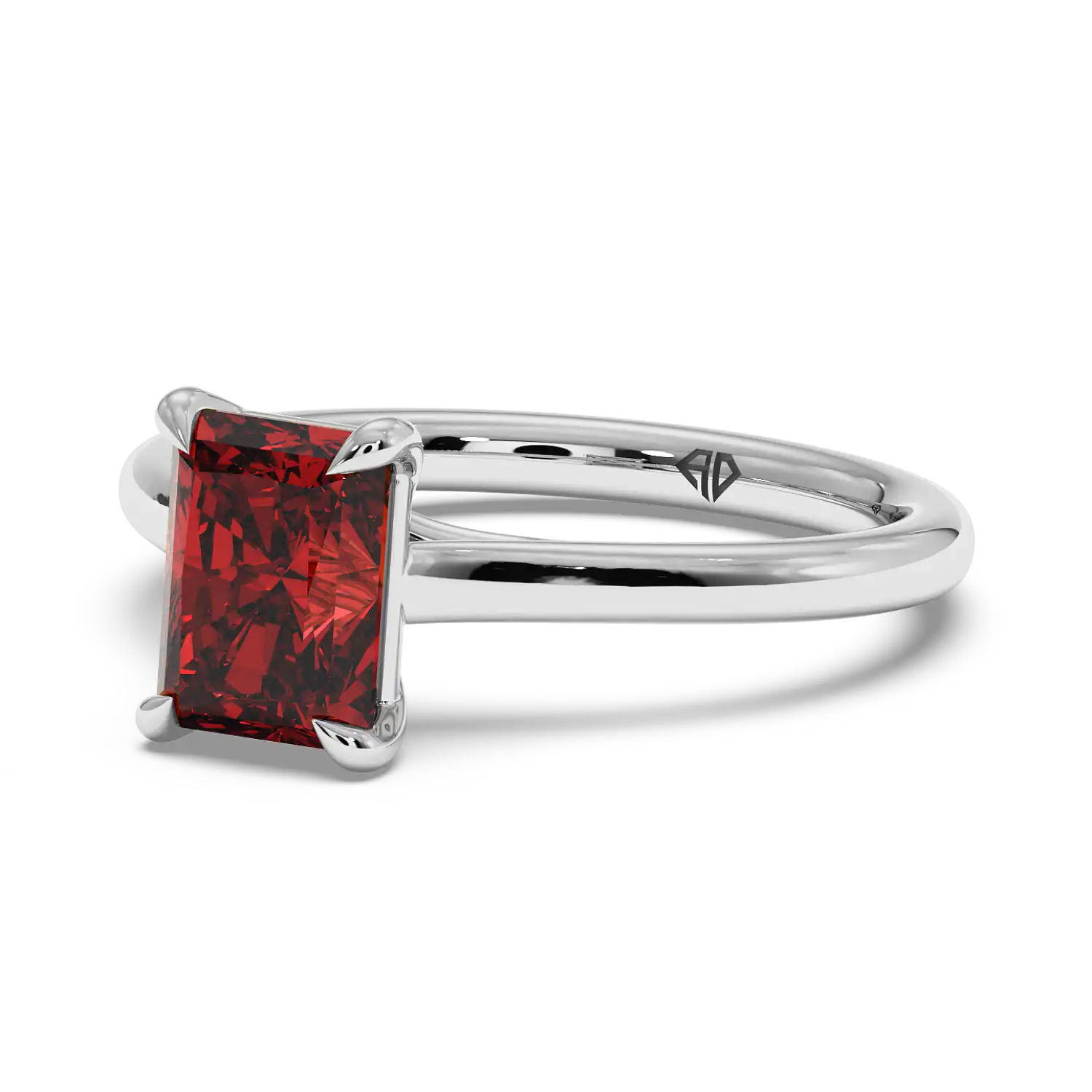 18K White Gold Rowen Solitaire Engagement Ring