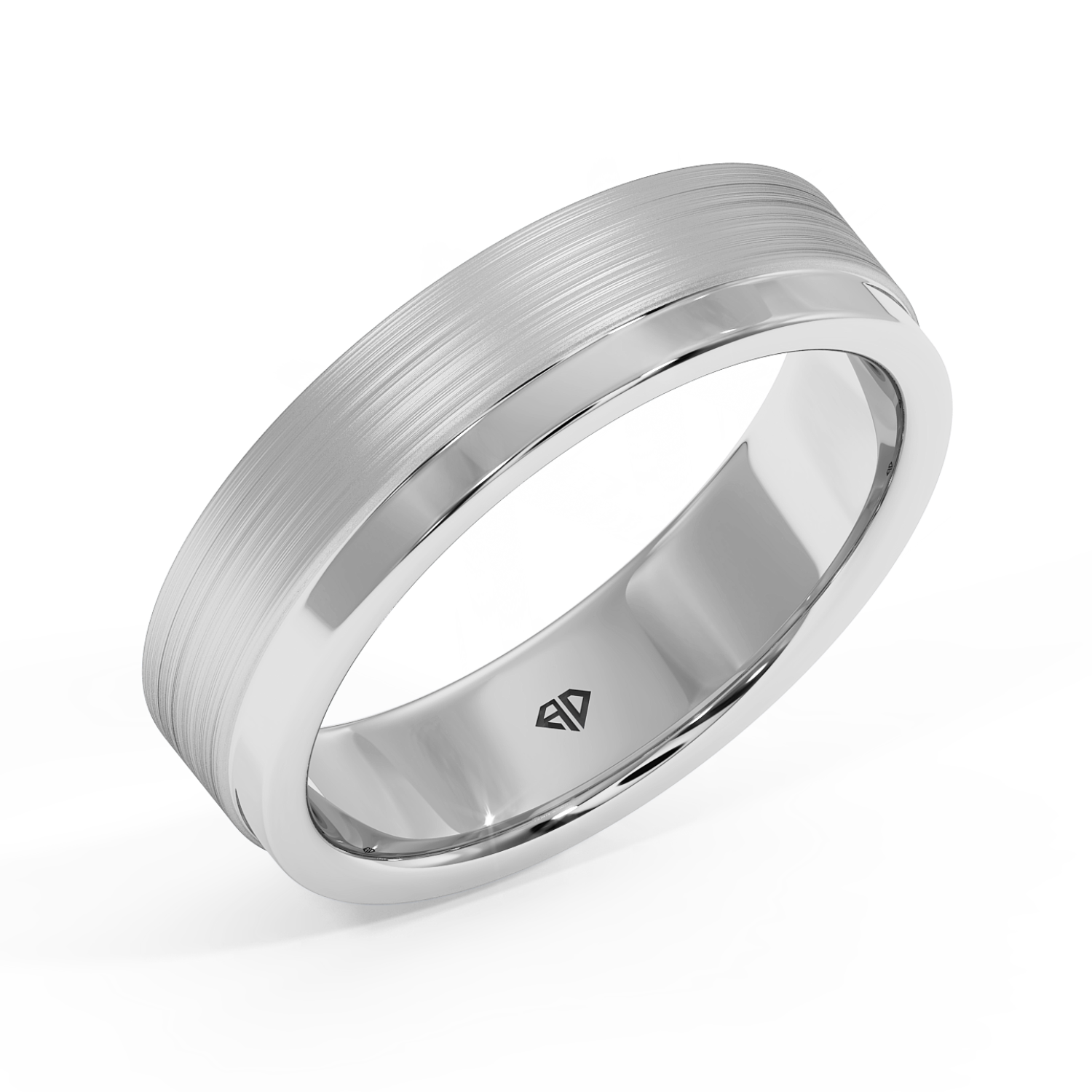 9K White Gold LT5RB16 Wedding Band