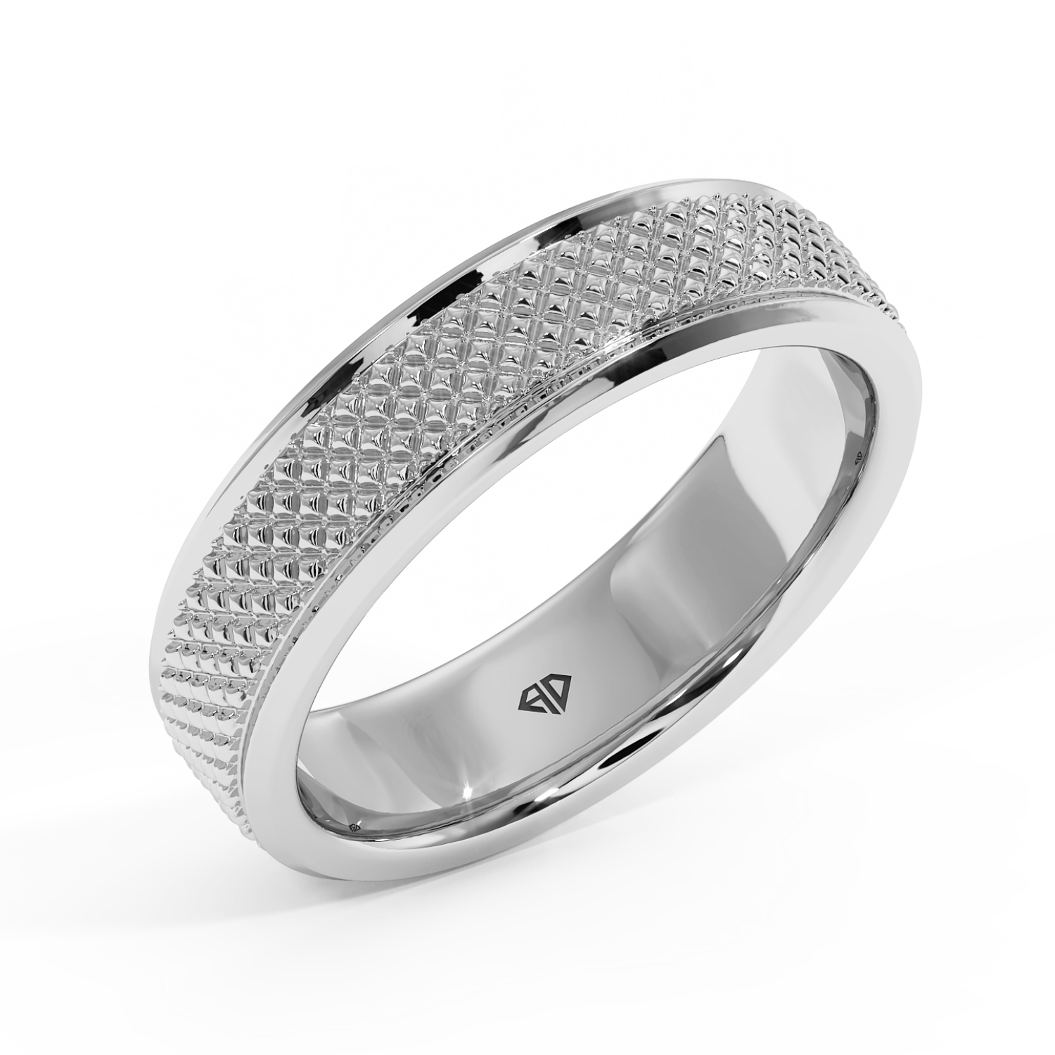 9K White Gold LT5RB19 Wedding Band