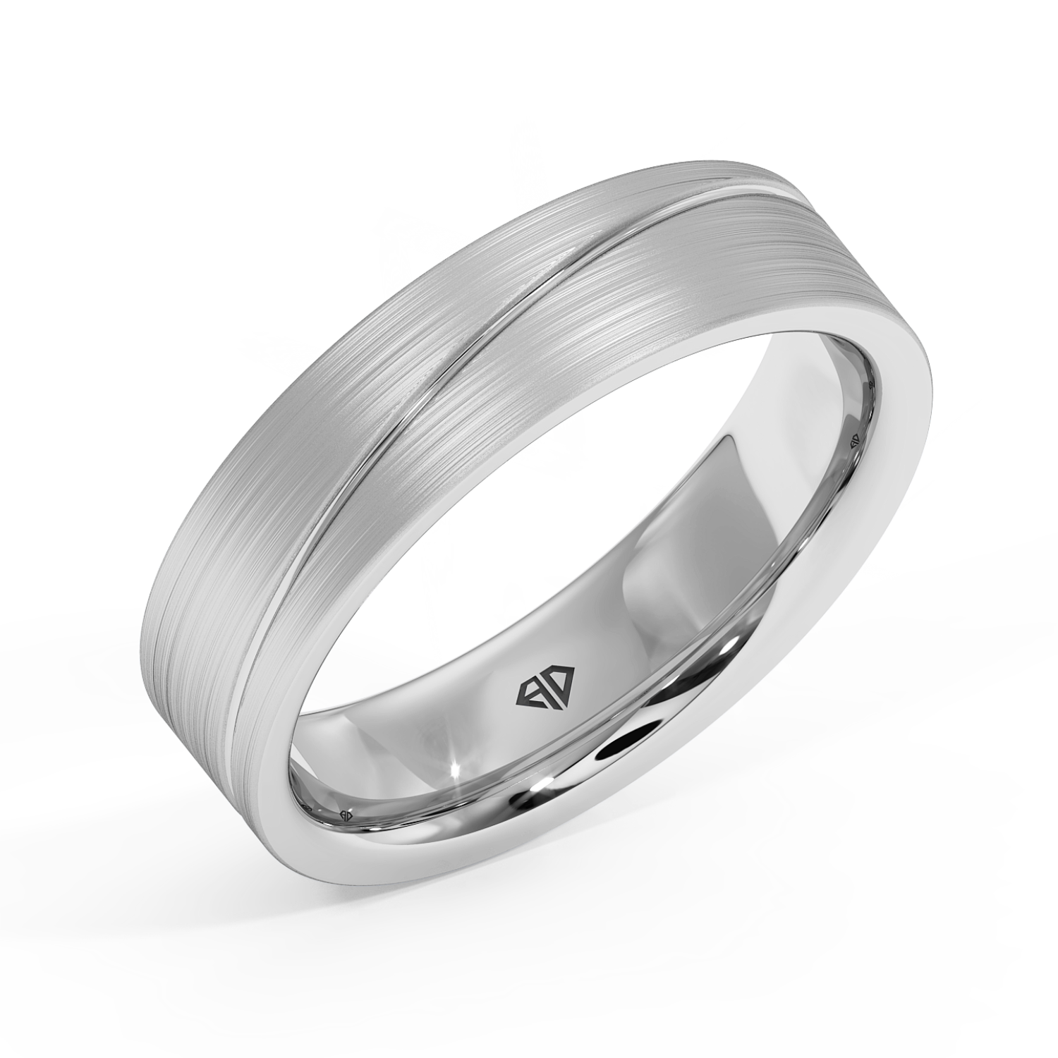 9K White Gold LT5RB23 Wedding Band