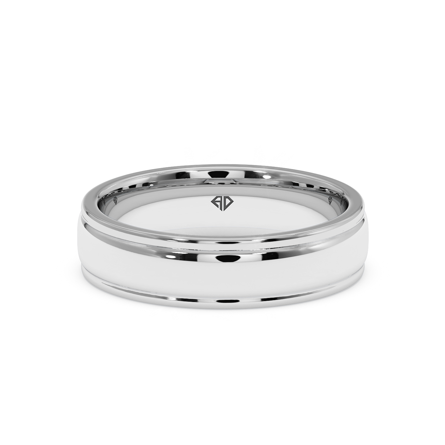 18K White Gold LT5RB3 Wedding Band