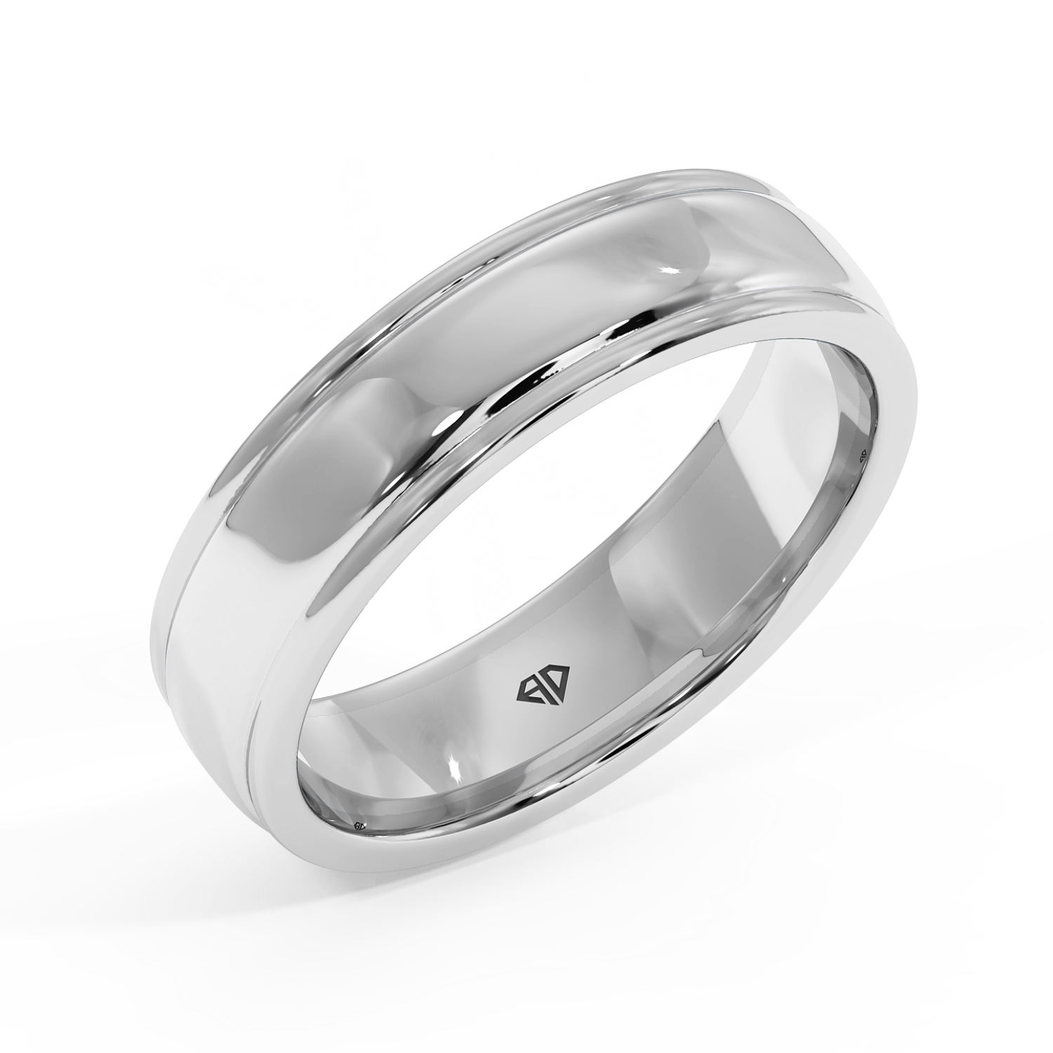 9K White Gold LT5RB3 Wedding Band