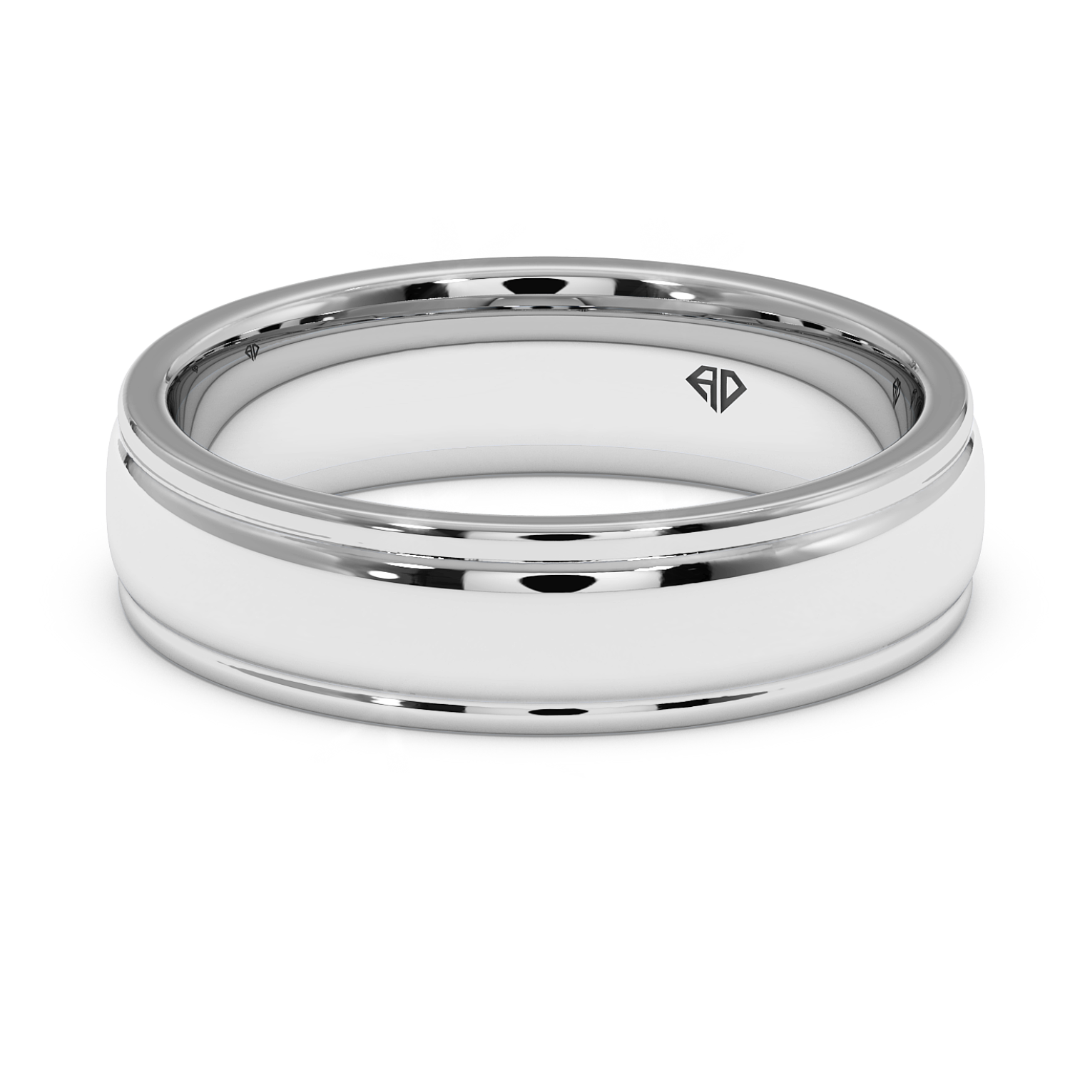 9K White Gold LT5RB3 Wedding Band