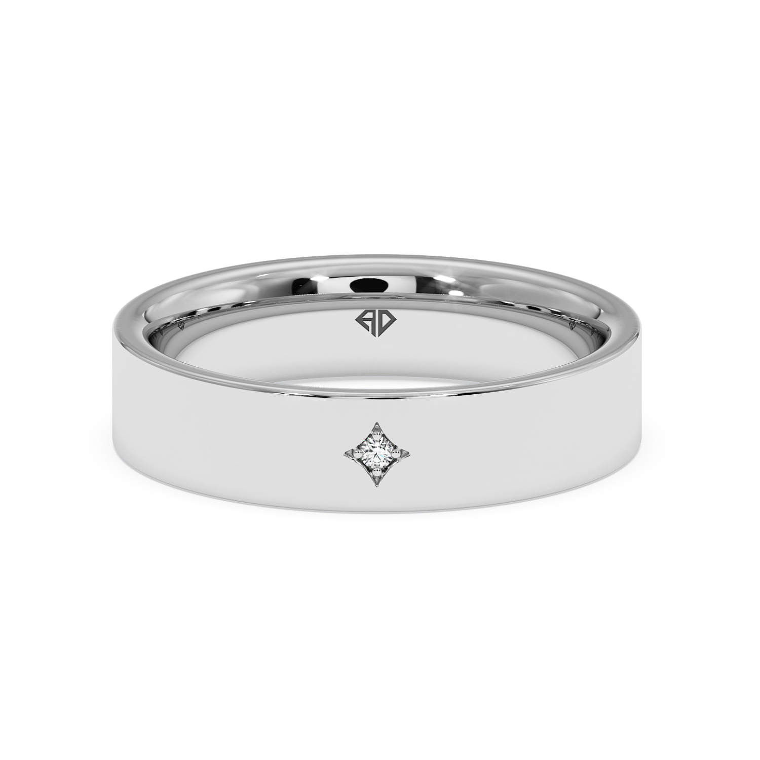 18K White Gold Balthazar Diamond Wedding Band